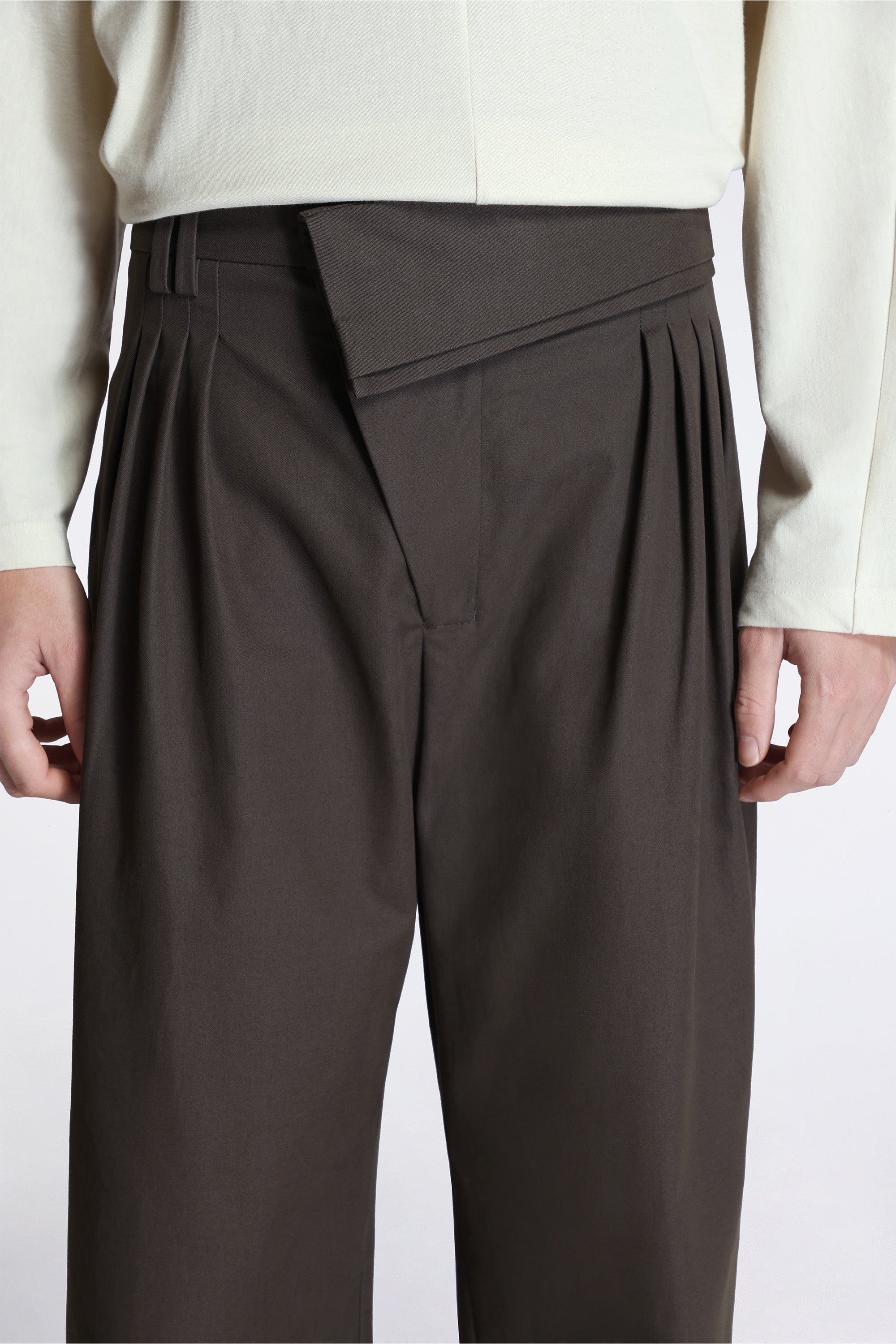 Dieze Wide Trousers Khaki