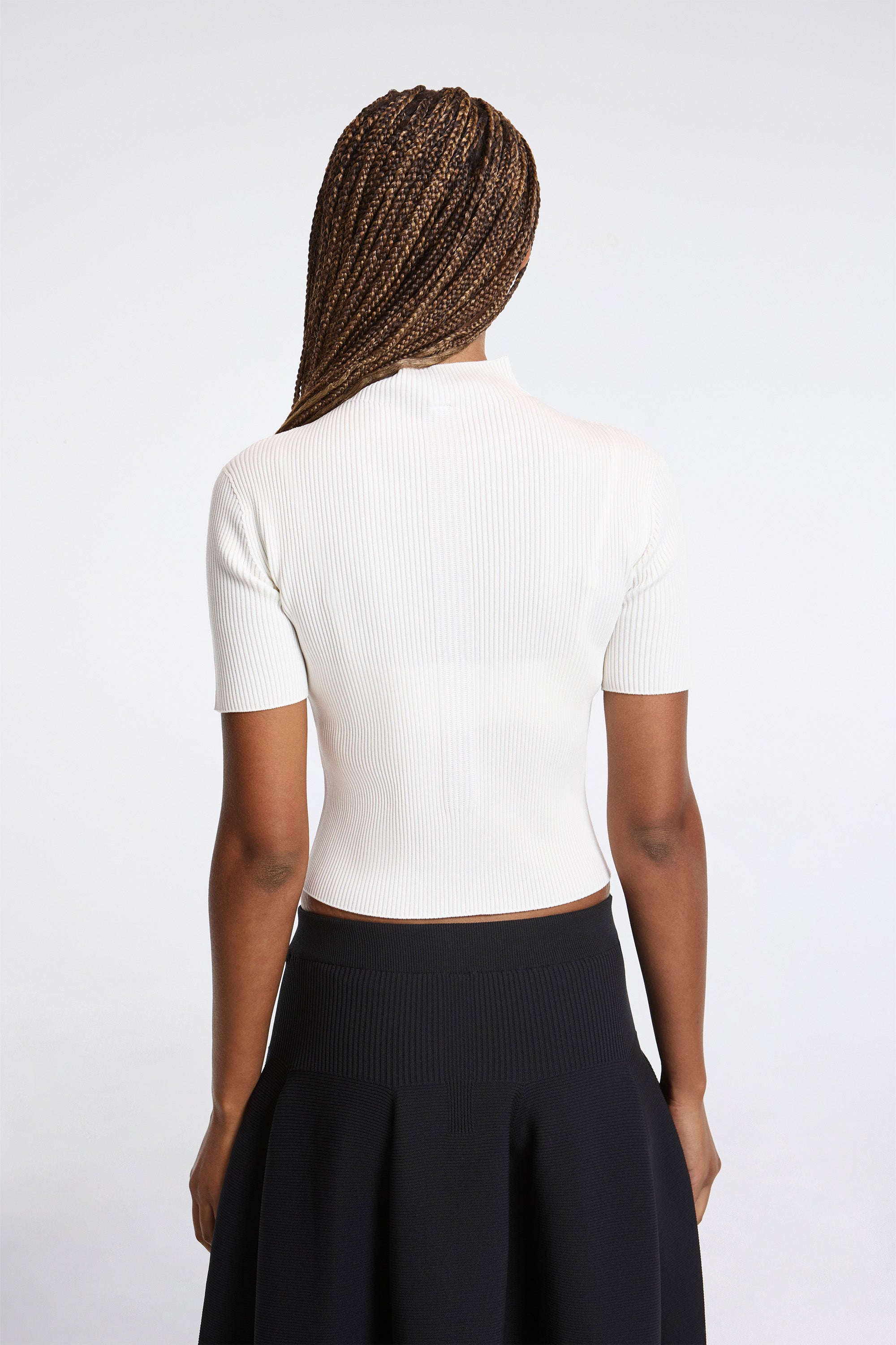 Portrait Short Sleeve Top White
