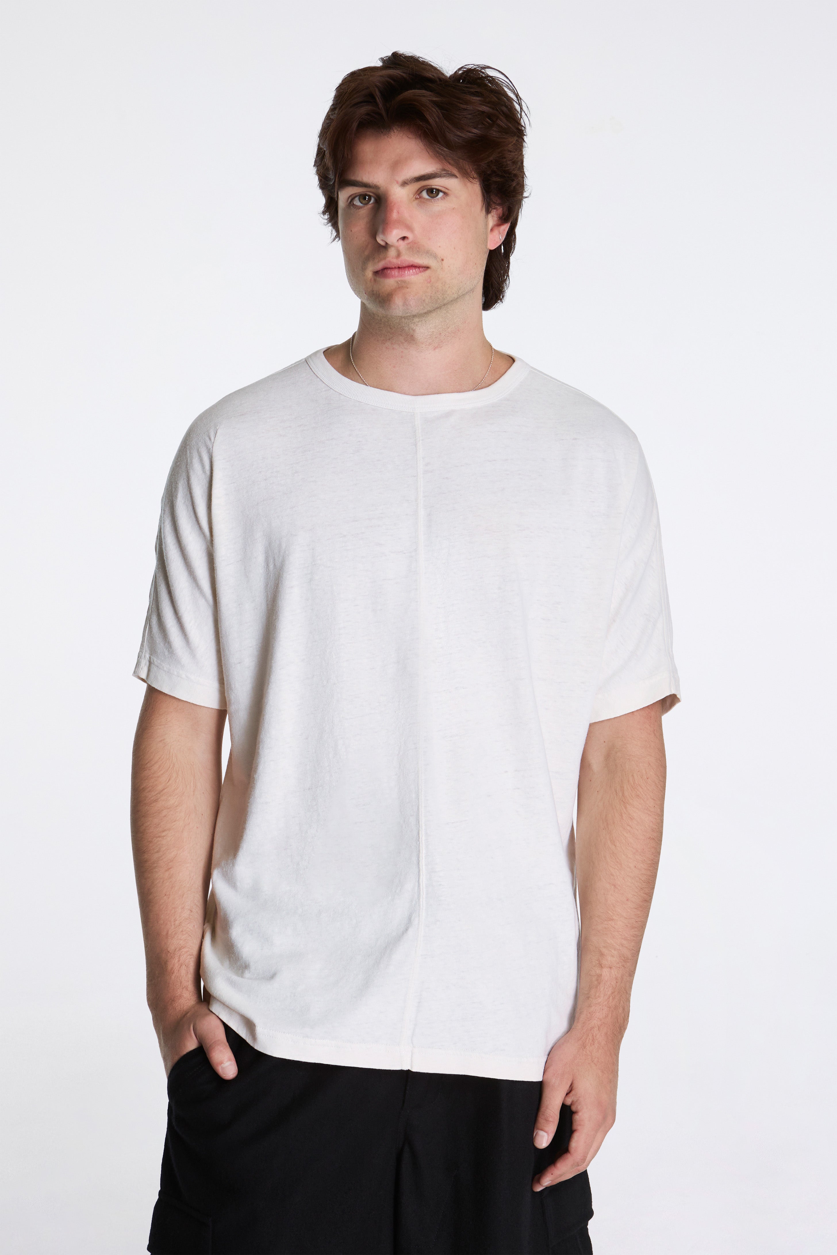 Hemp Cross Oversized T-Shirt White
