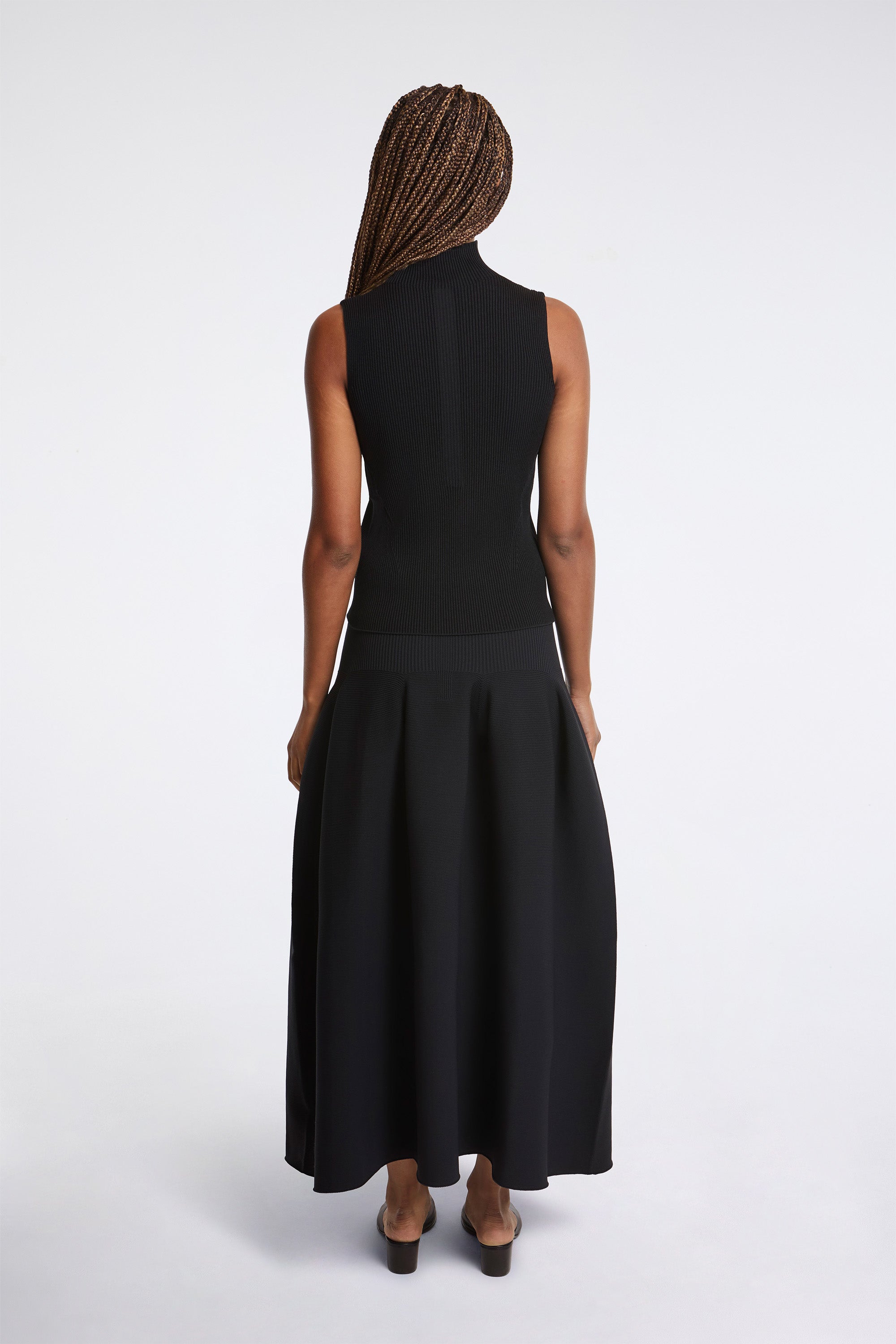 Portrait Sleeveless Top Black