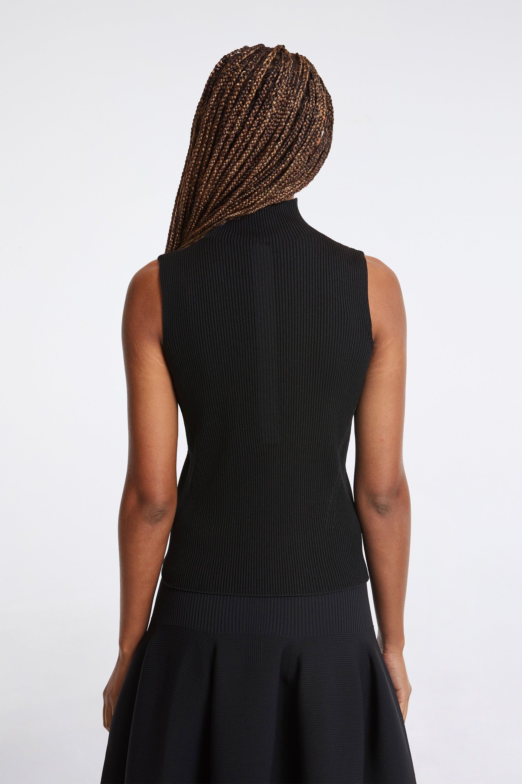 Portrait Sleeveless Top Black