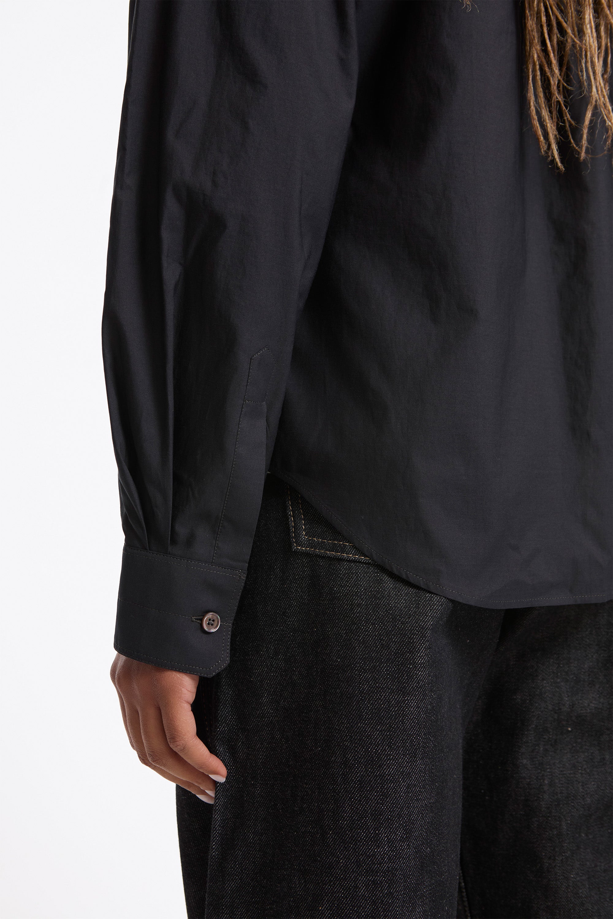 Pointed Collar Shirt Squid Ink