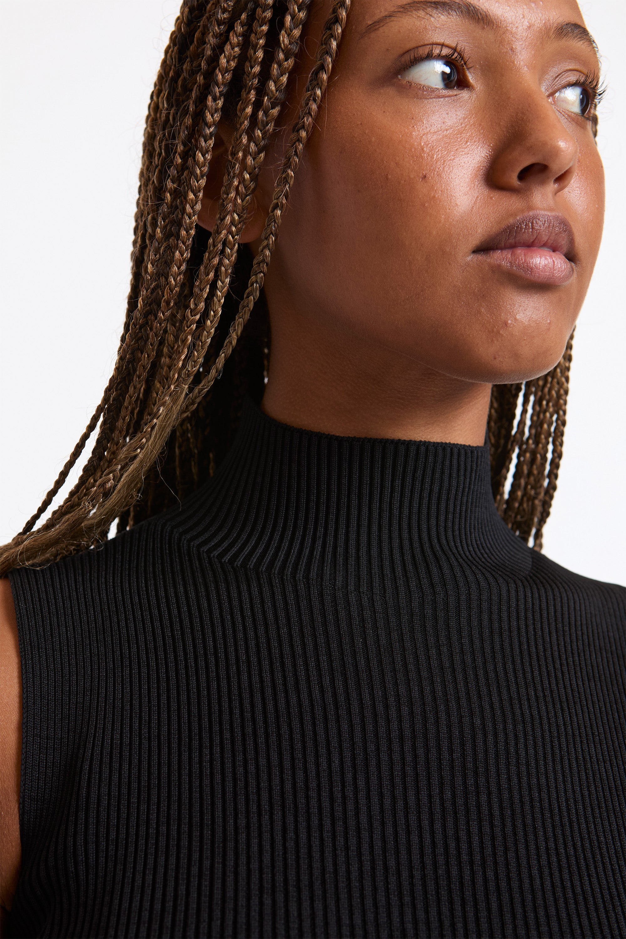 Portrait Sleeveless Top Black