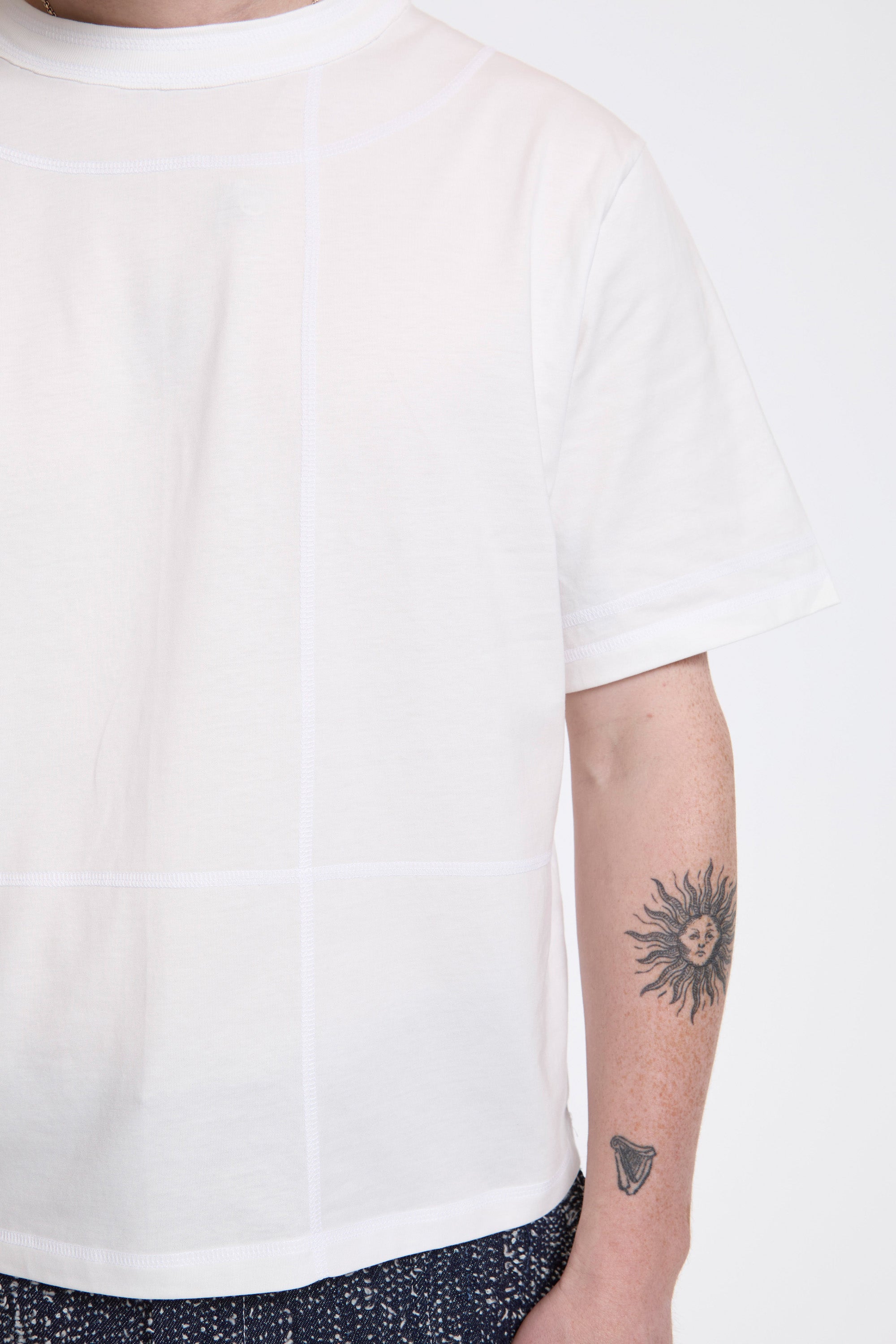 Sage Nation Cross Stitch T-Shirt Optic White | HAVN