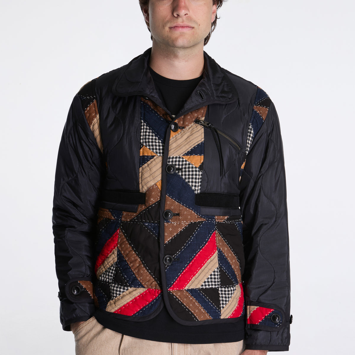 Khoki Quilt Jacket Navy