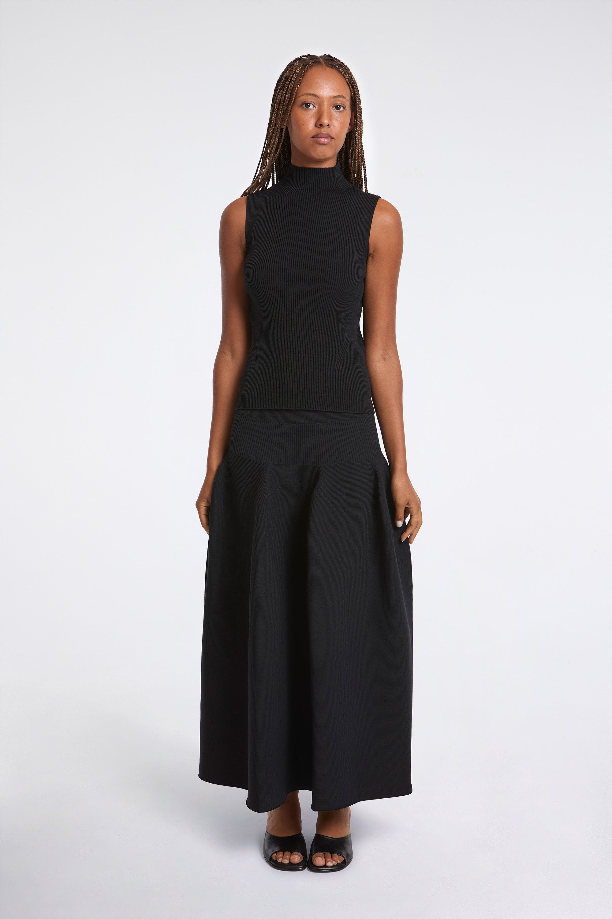 Portrait Sleeveless Top Black