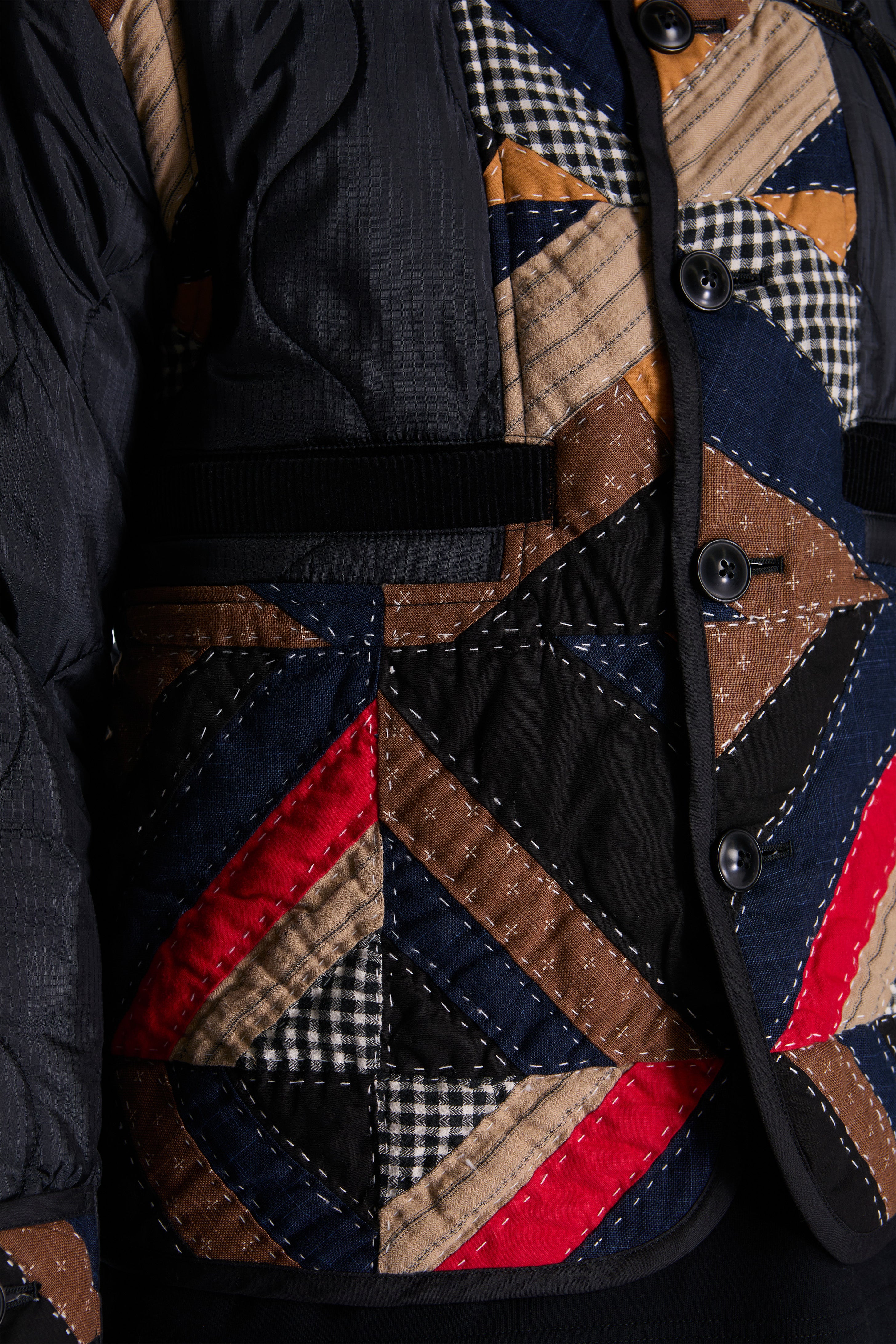 Khoki Quilt Jacket Navy