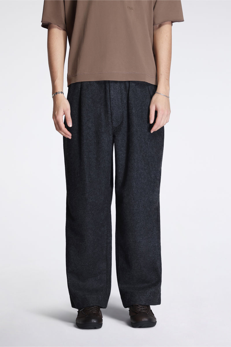 Wool Nylon Melton Pants Charcoal