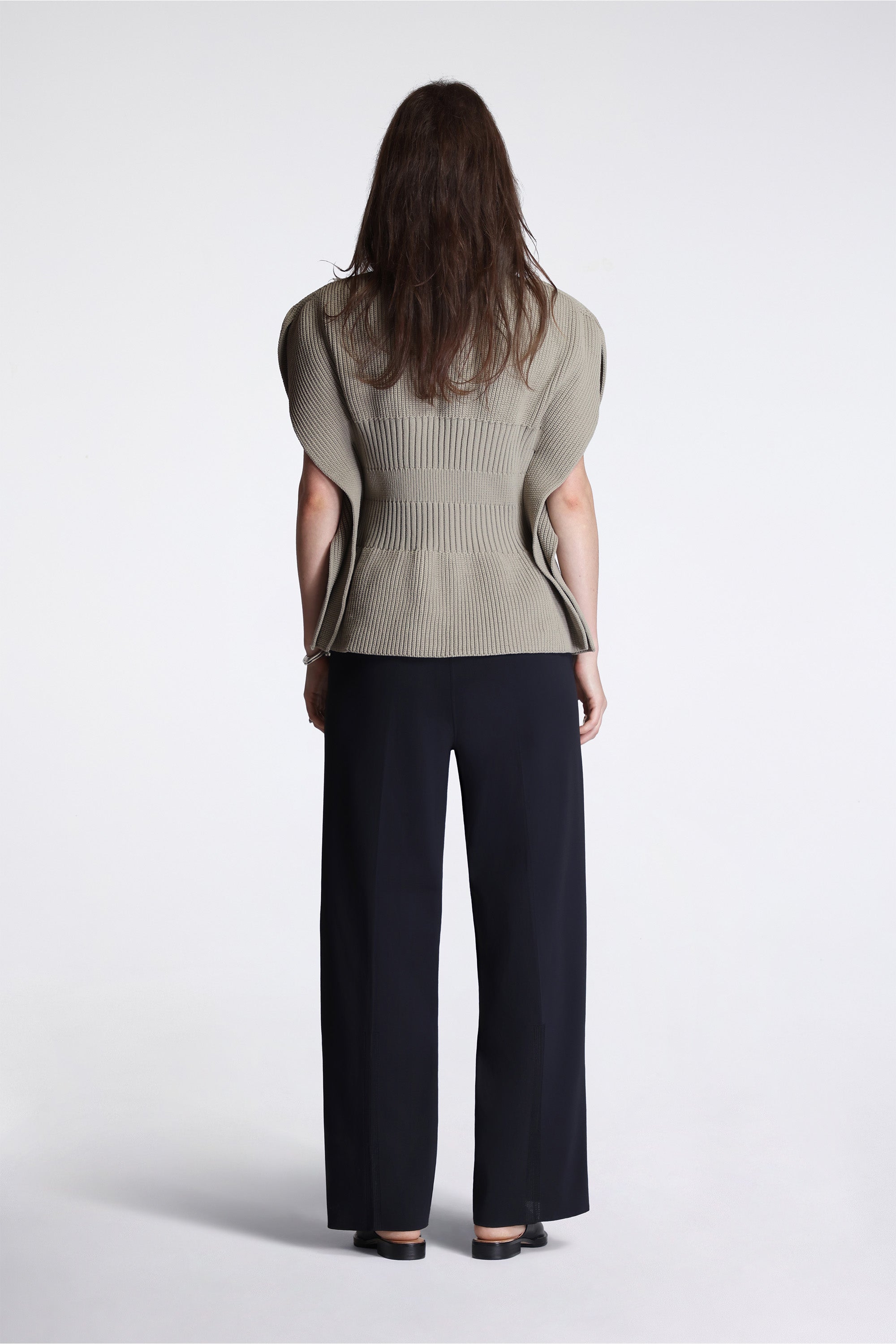 Soft Milan Semi Wide Pants Black