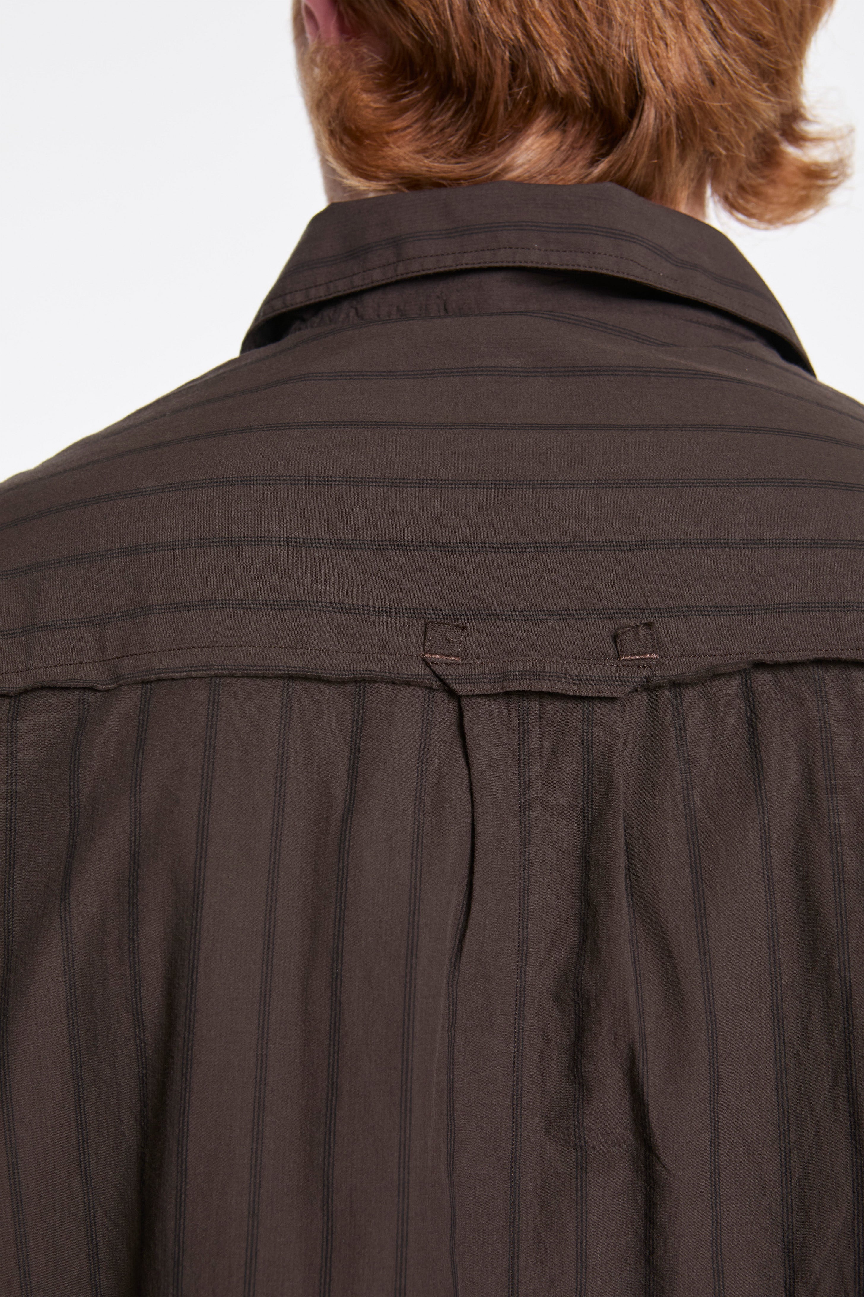 Essay Shirt Dark Brown Triple Stripe