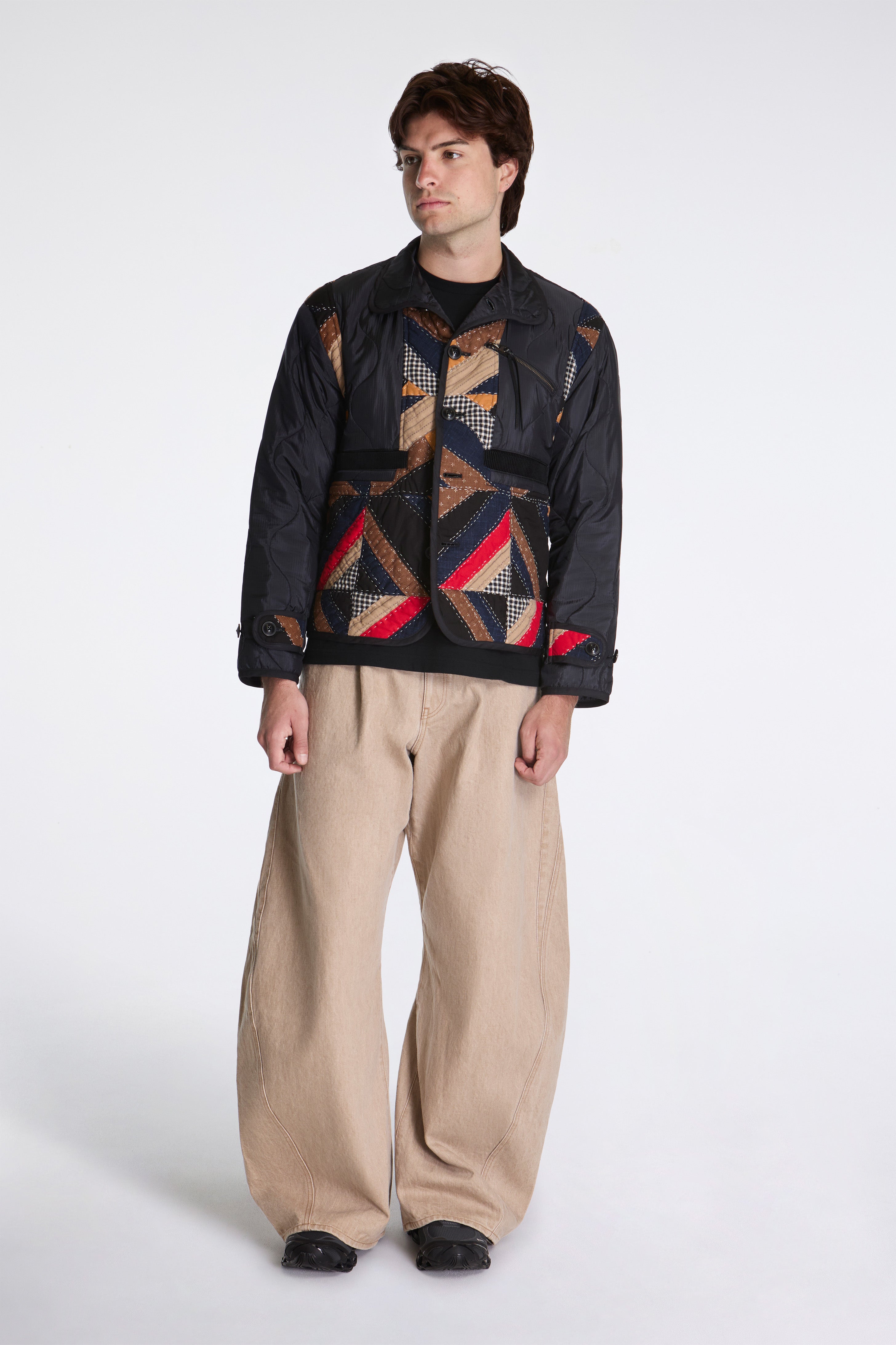 Khoki Quilt Jacket Navy