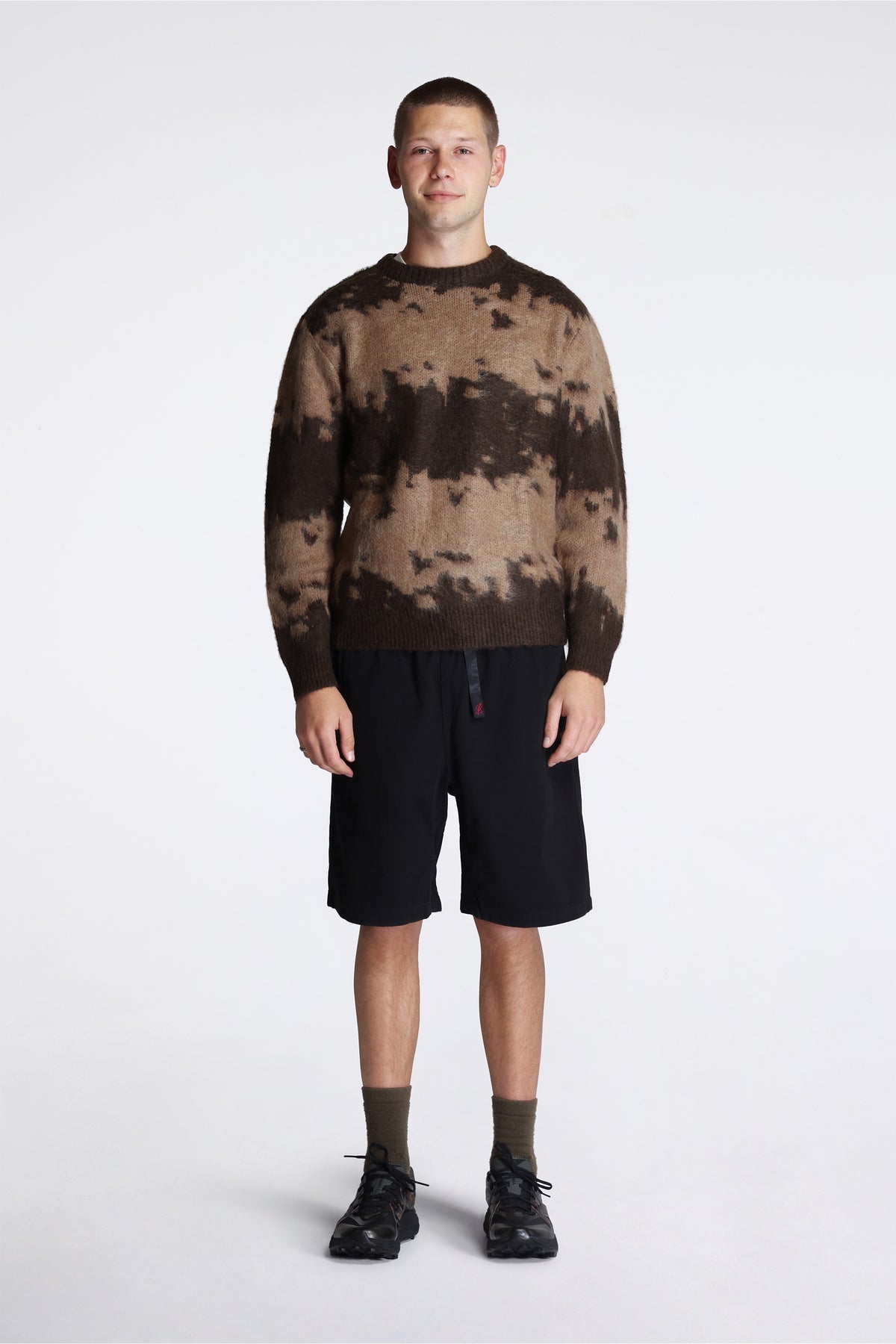 Mohair Splatter Sweater Taupe Splatter