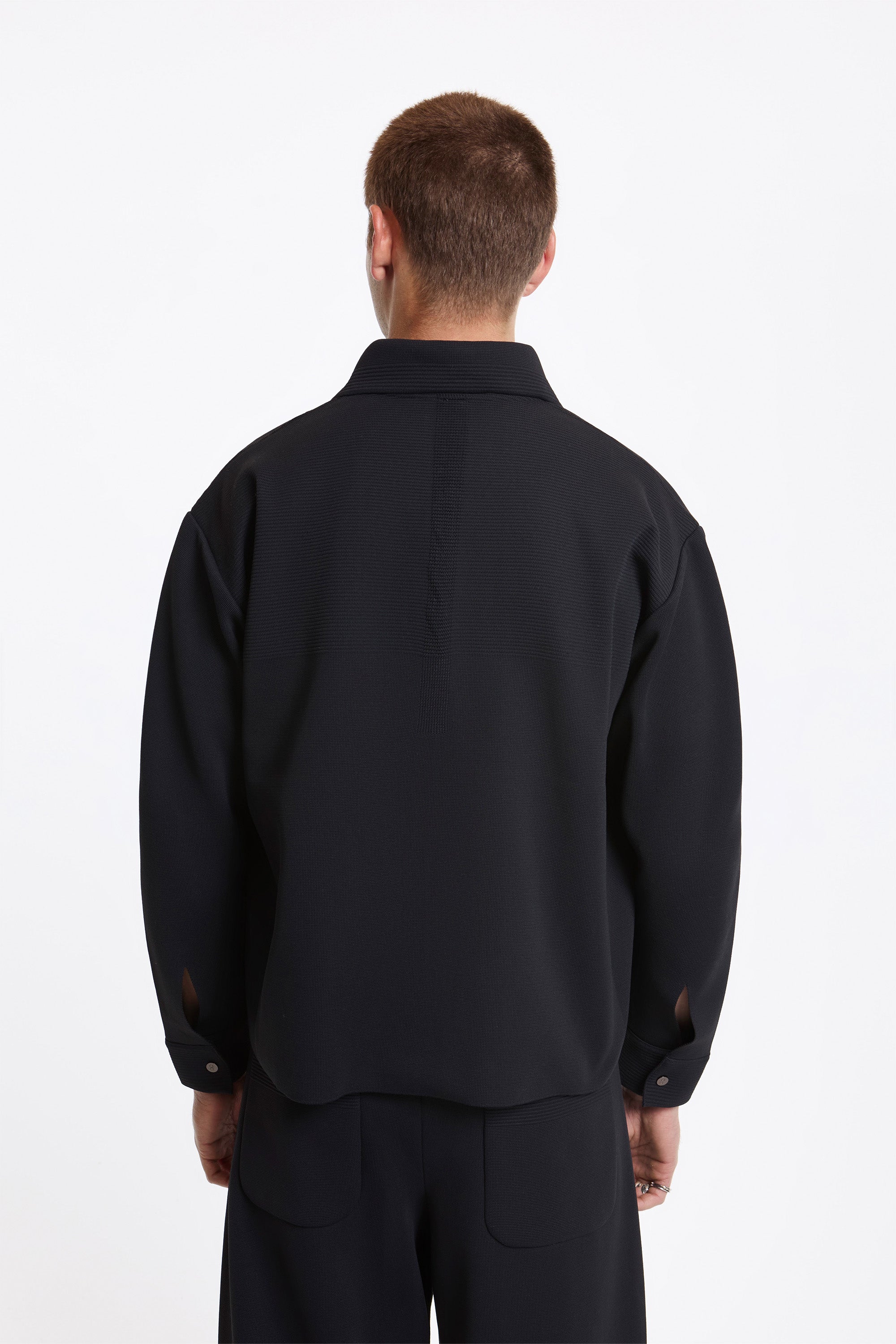 Milan Shirt Collar Blouson Black