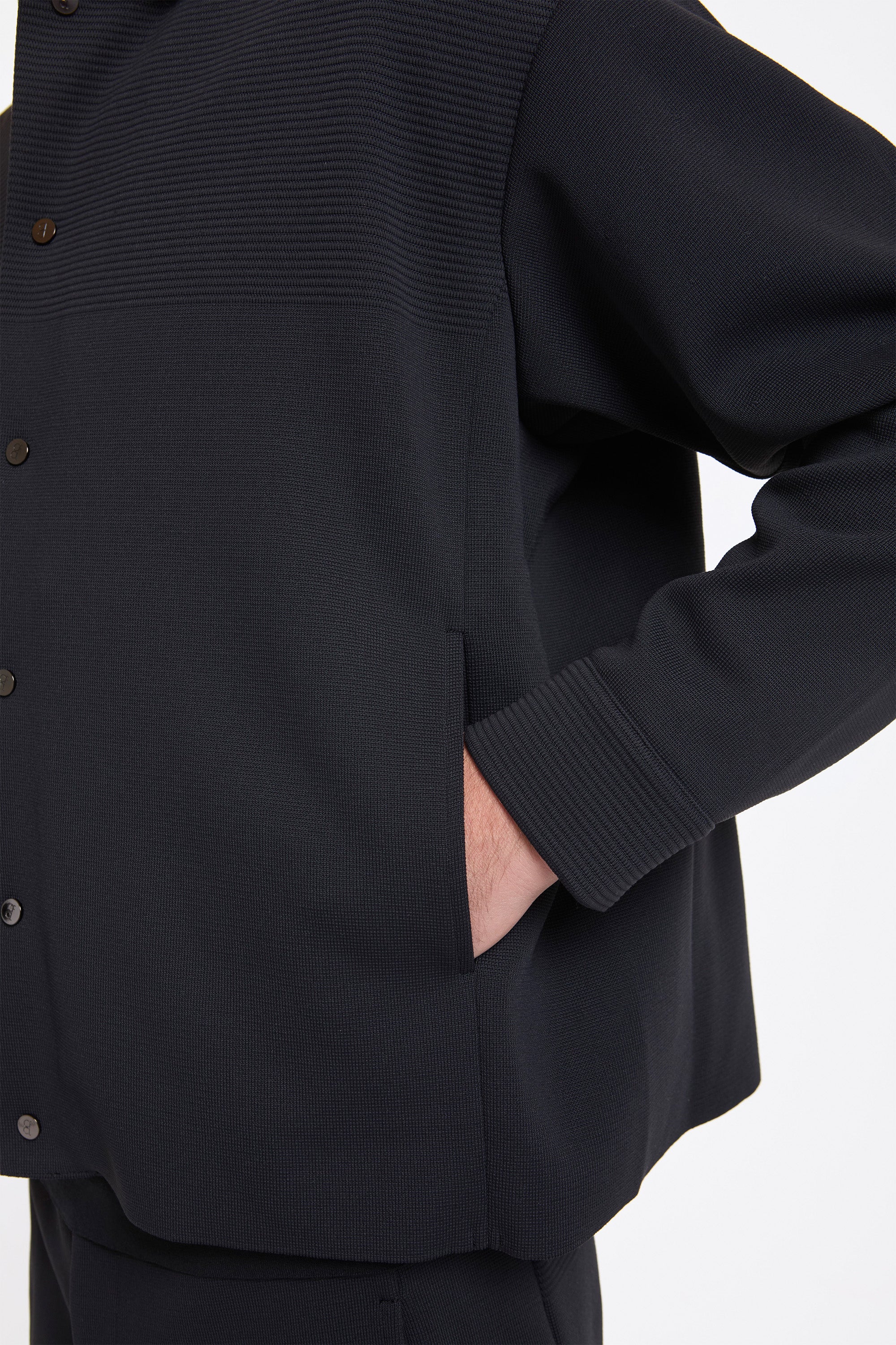 Milan Shirt Collar Blouson Black