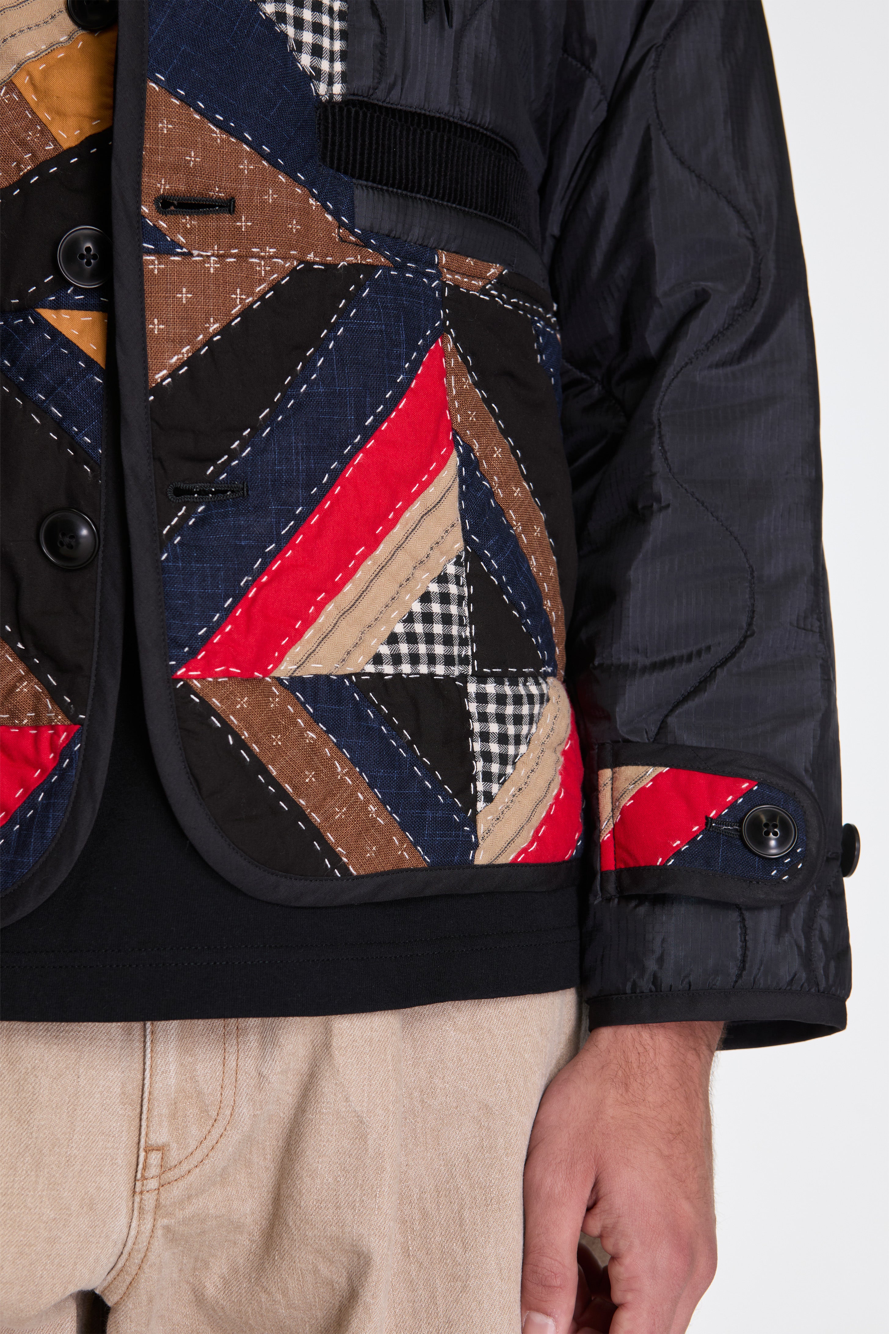 Khoki Quilt Jacket Navy
