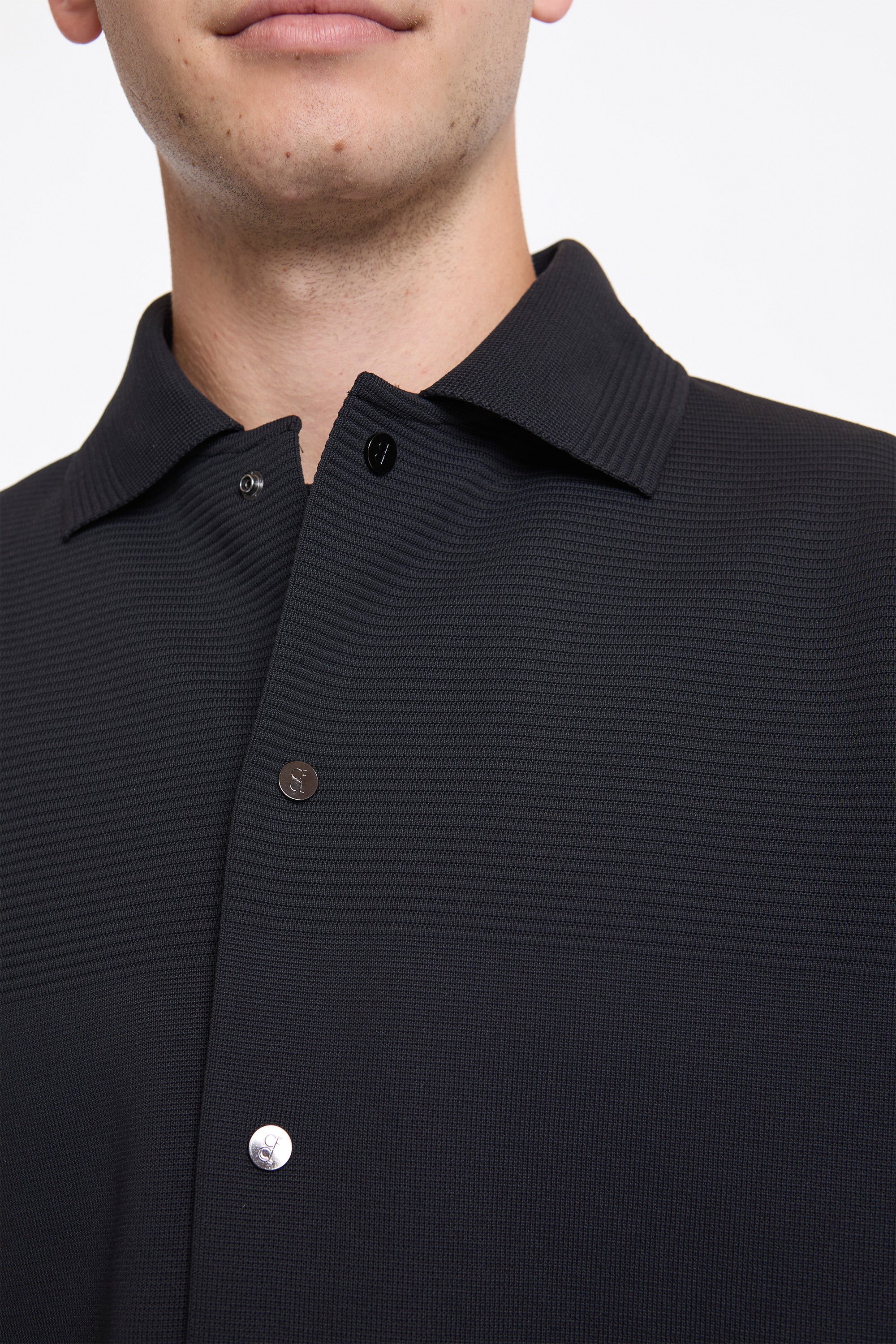 Milan Shirt Collar Blouson Black