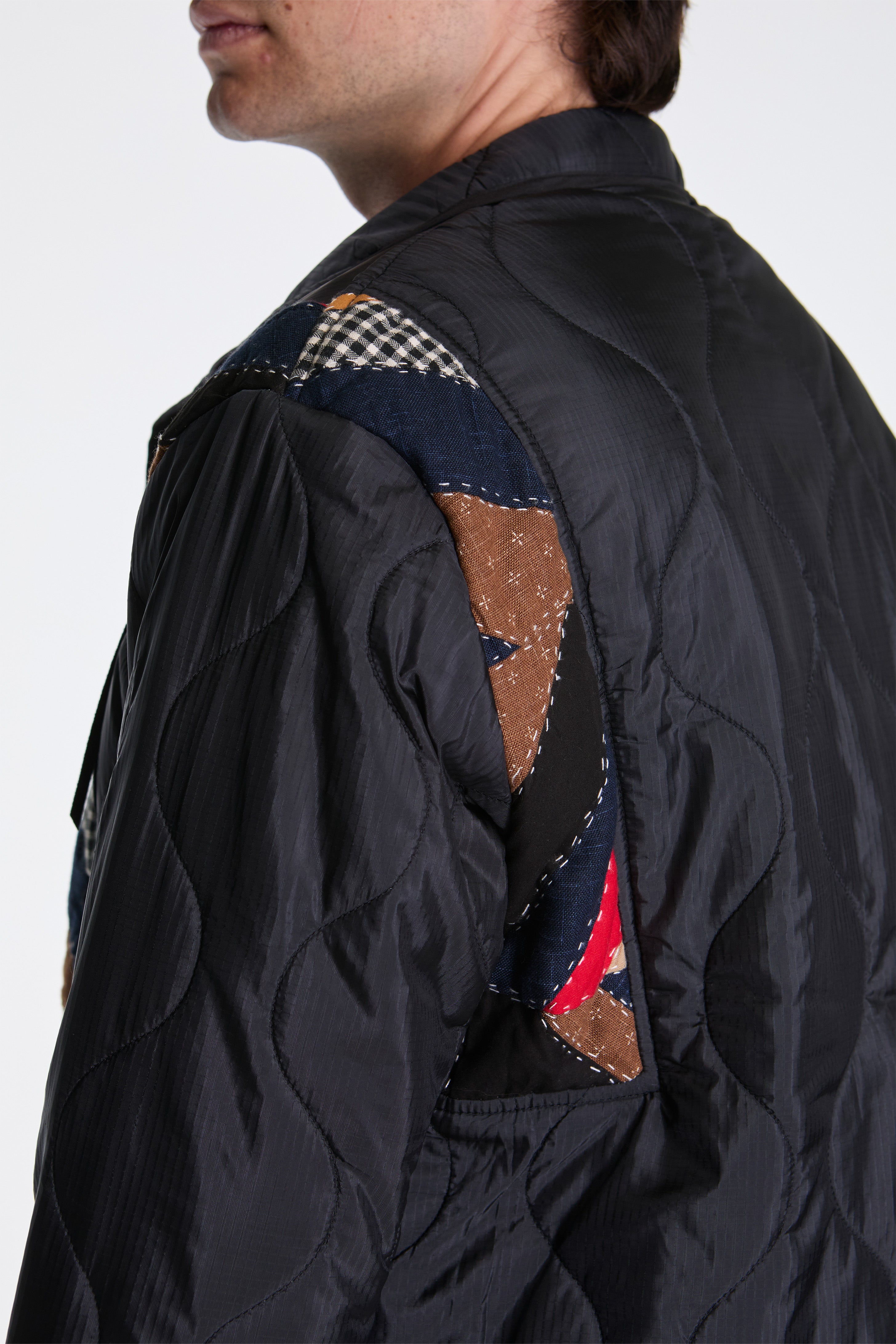 Khoki Quilt Jacket Navy