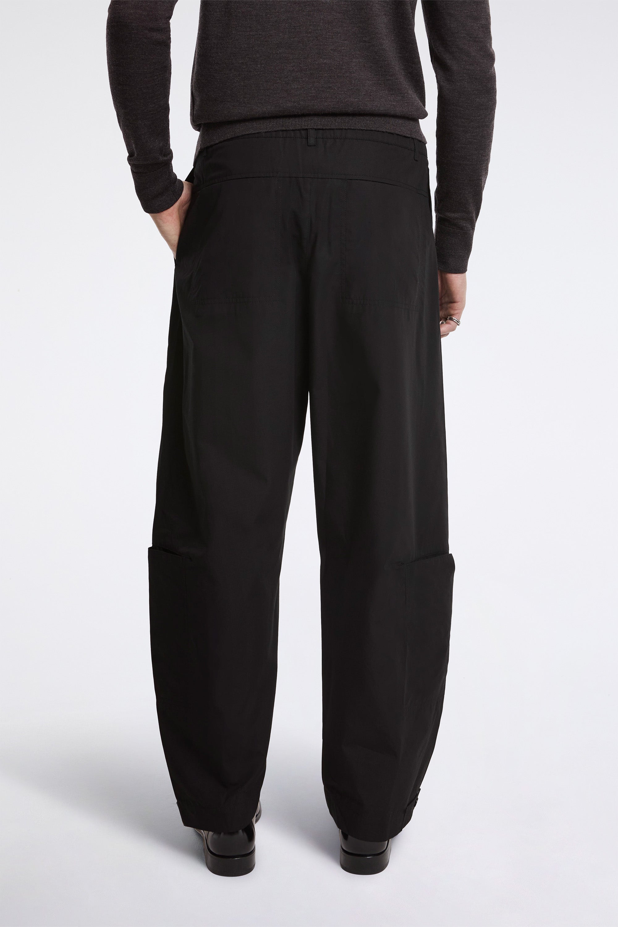 Pocket Banding Pants Black