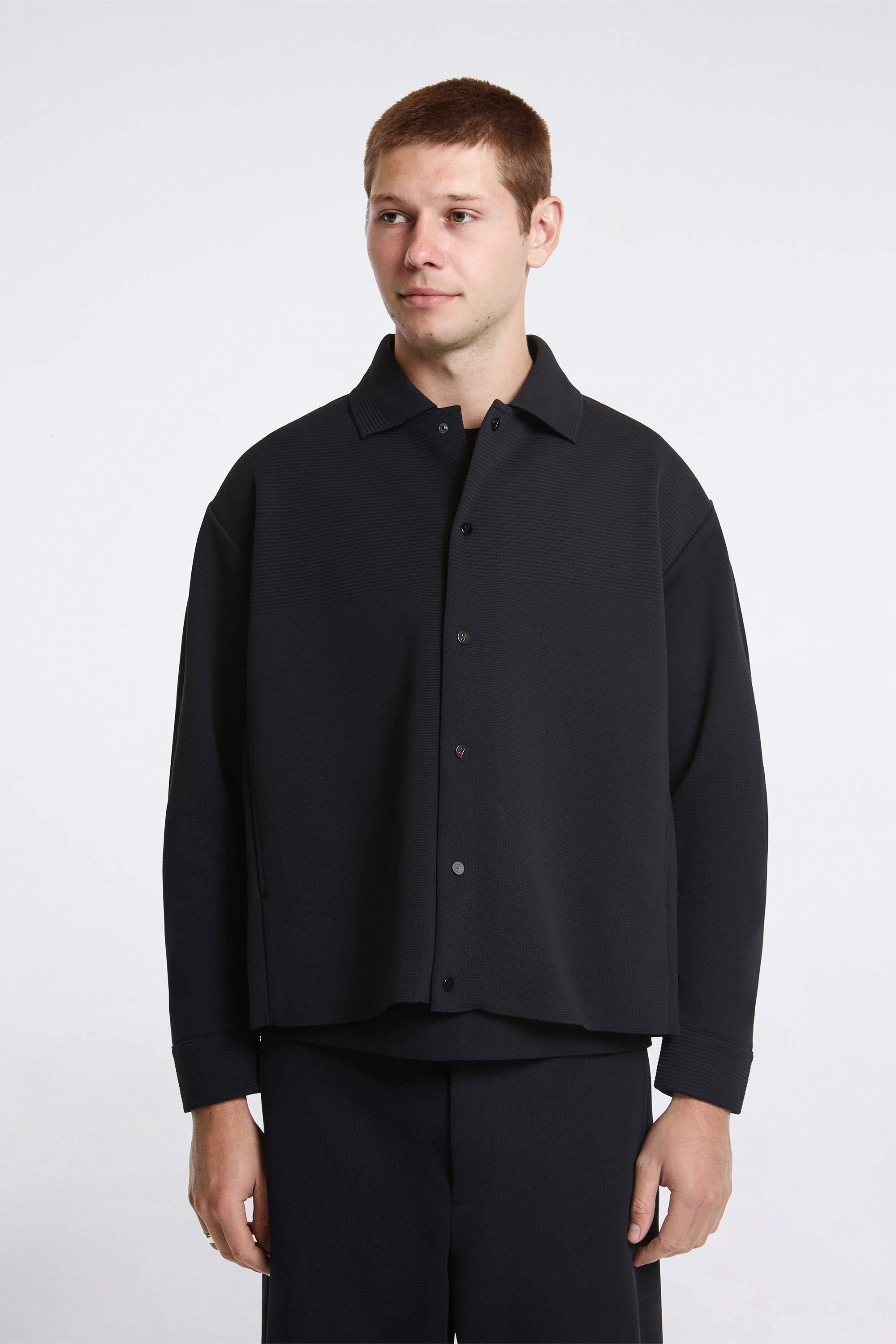 Milan Shirt Collar Blouson Black