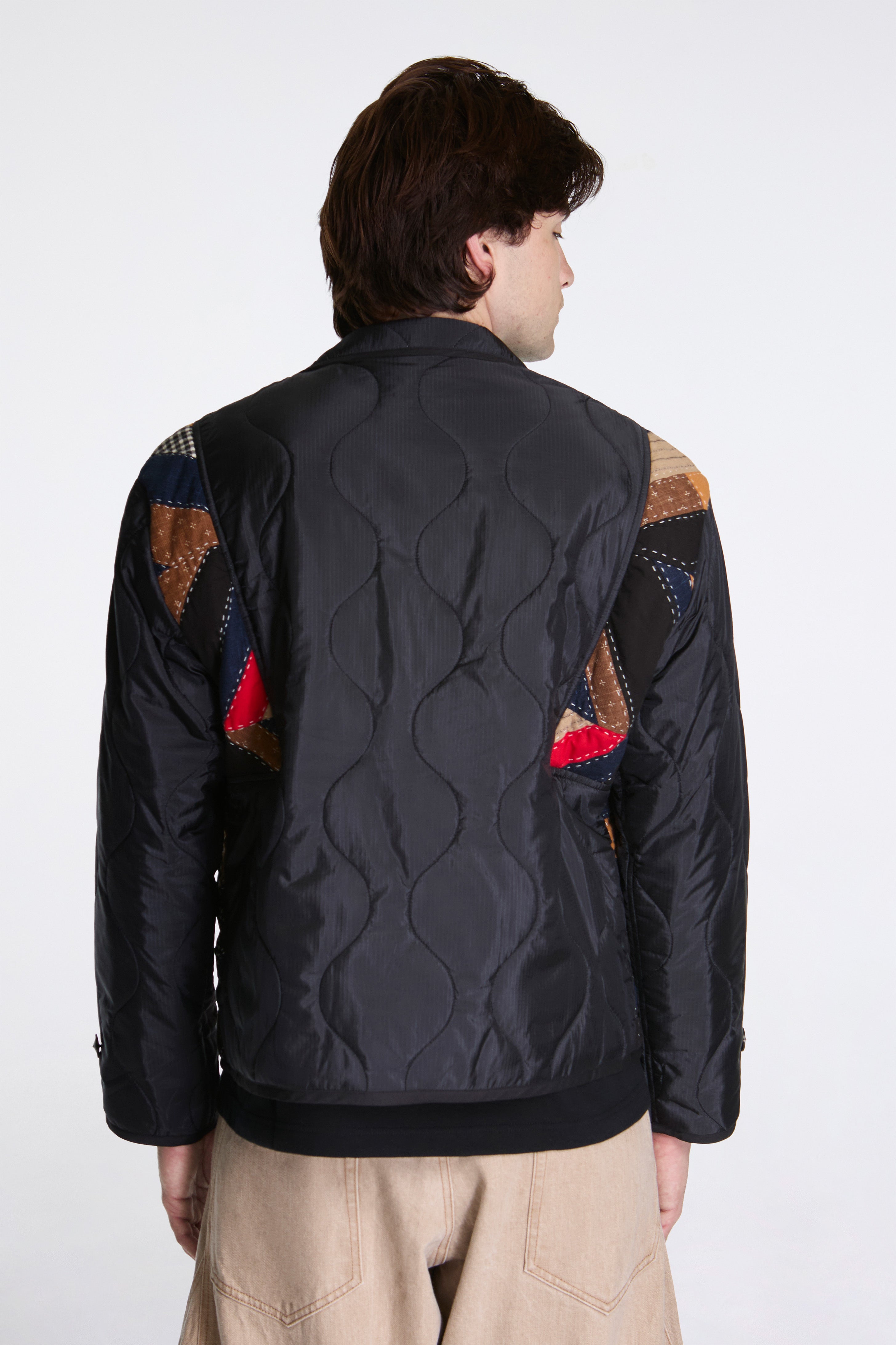 Khoki Quilt Jacket Navy