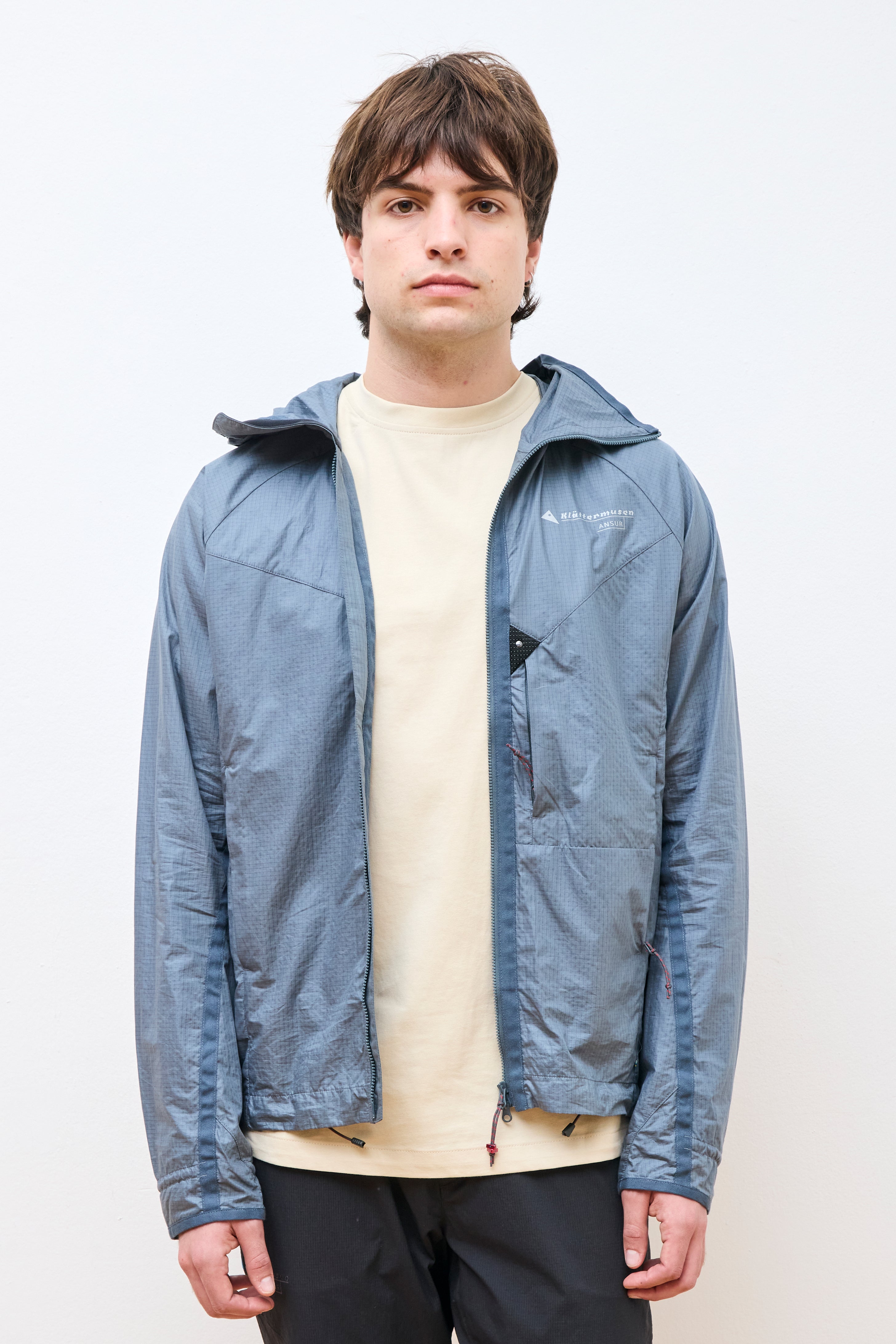 Ansur Hooded Wind Jacket M's Stone Blue