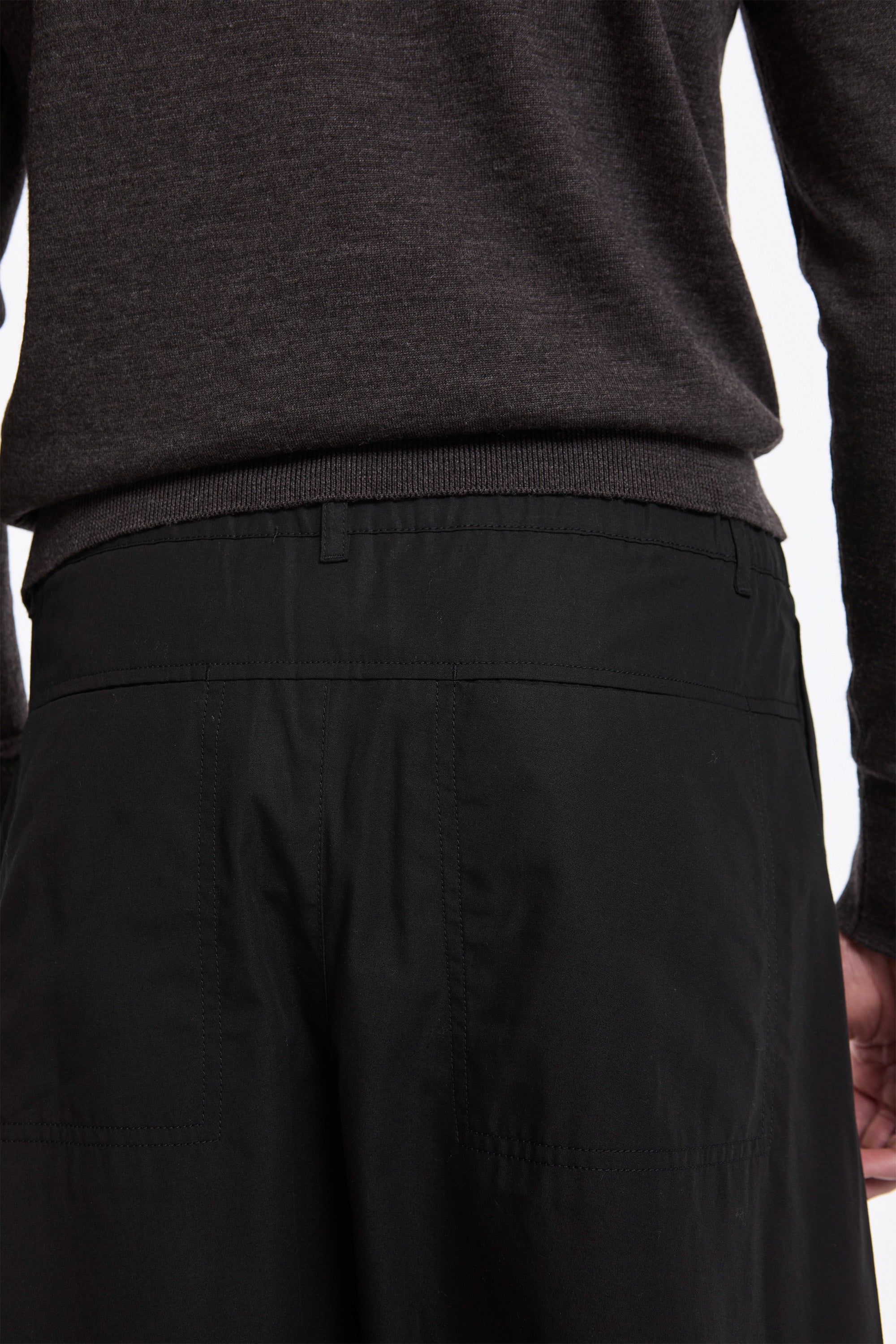 Pocket Banding Pants Black
