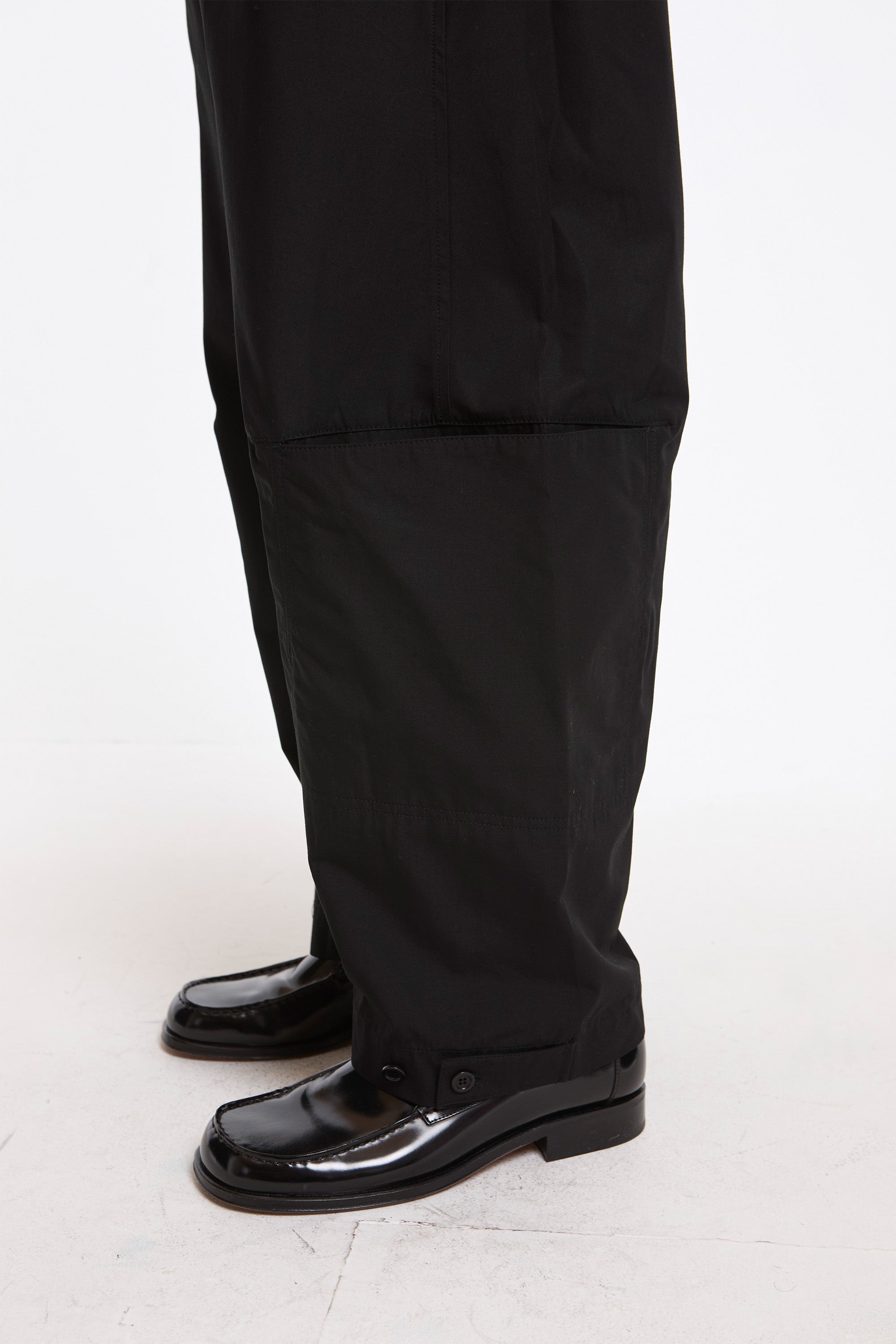 Pocket Banding Pants Black