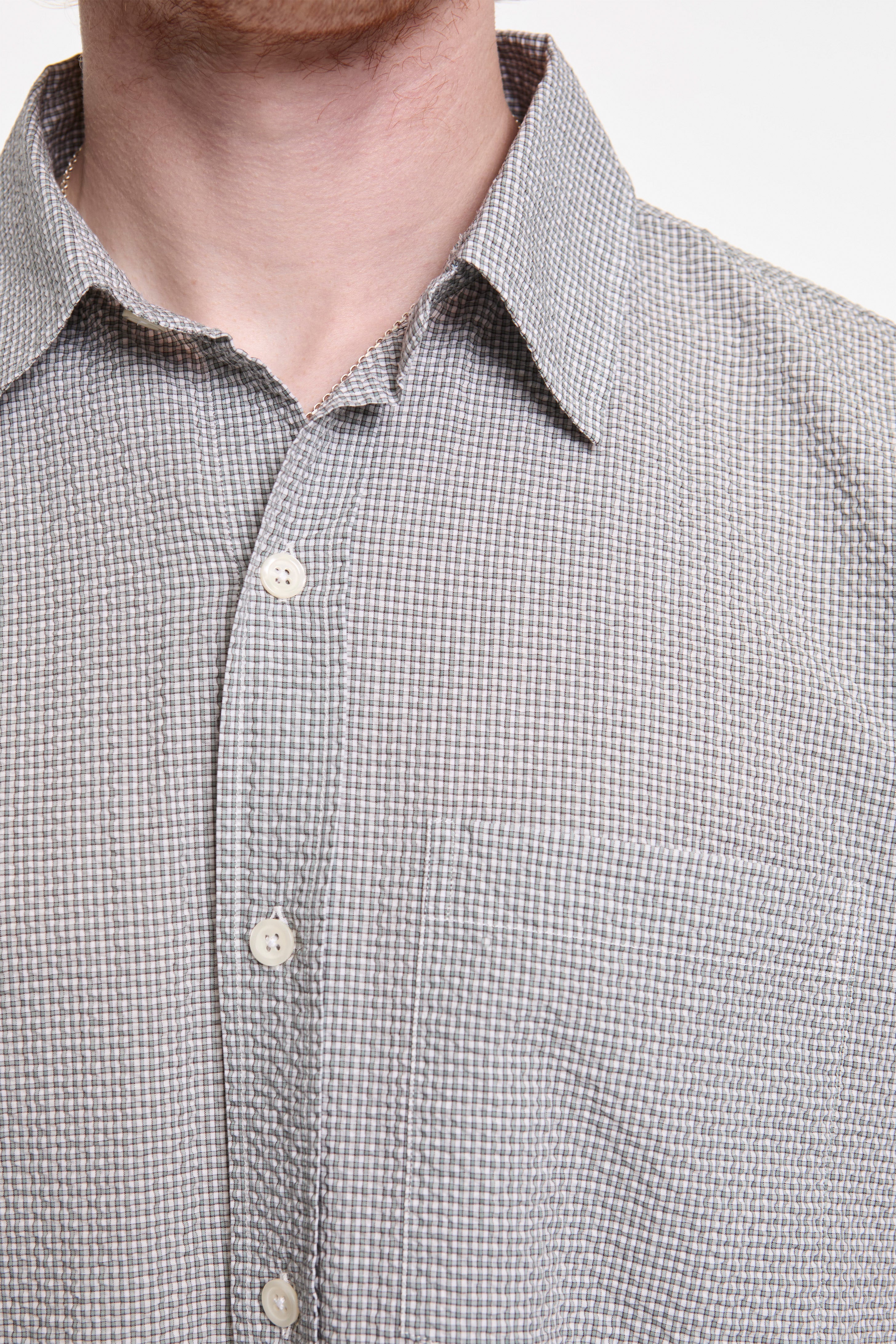 Executive Shirt Textured Bottle Grey Check