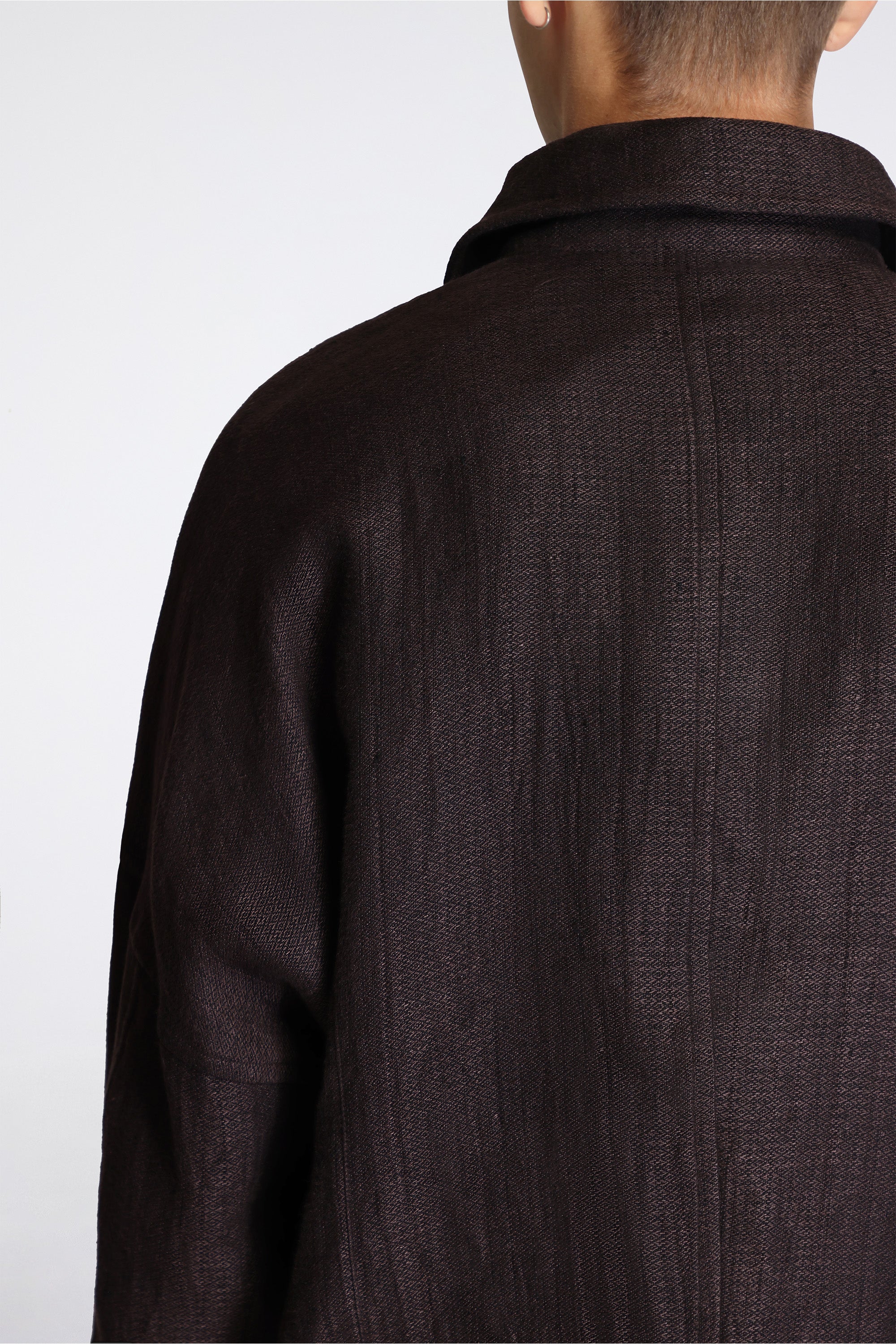 Mine Jacket Black Mix Heavy Linen Argyle