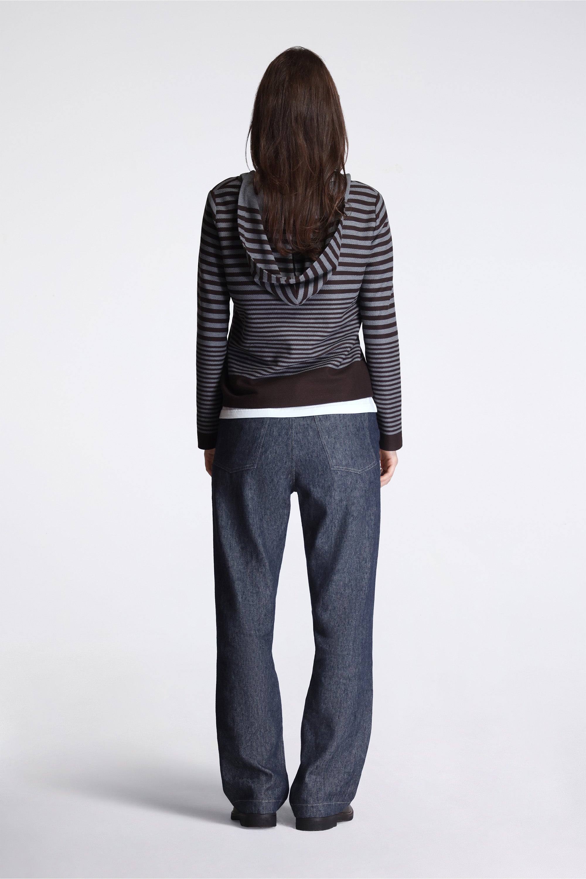 Back Cinch Fitted Pant Linen Cotton Denim