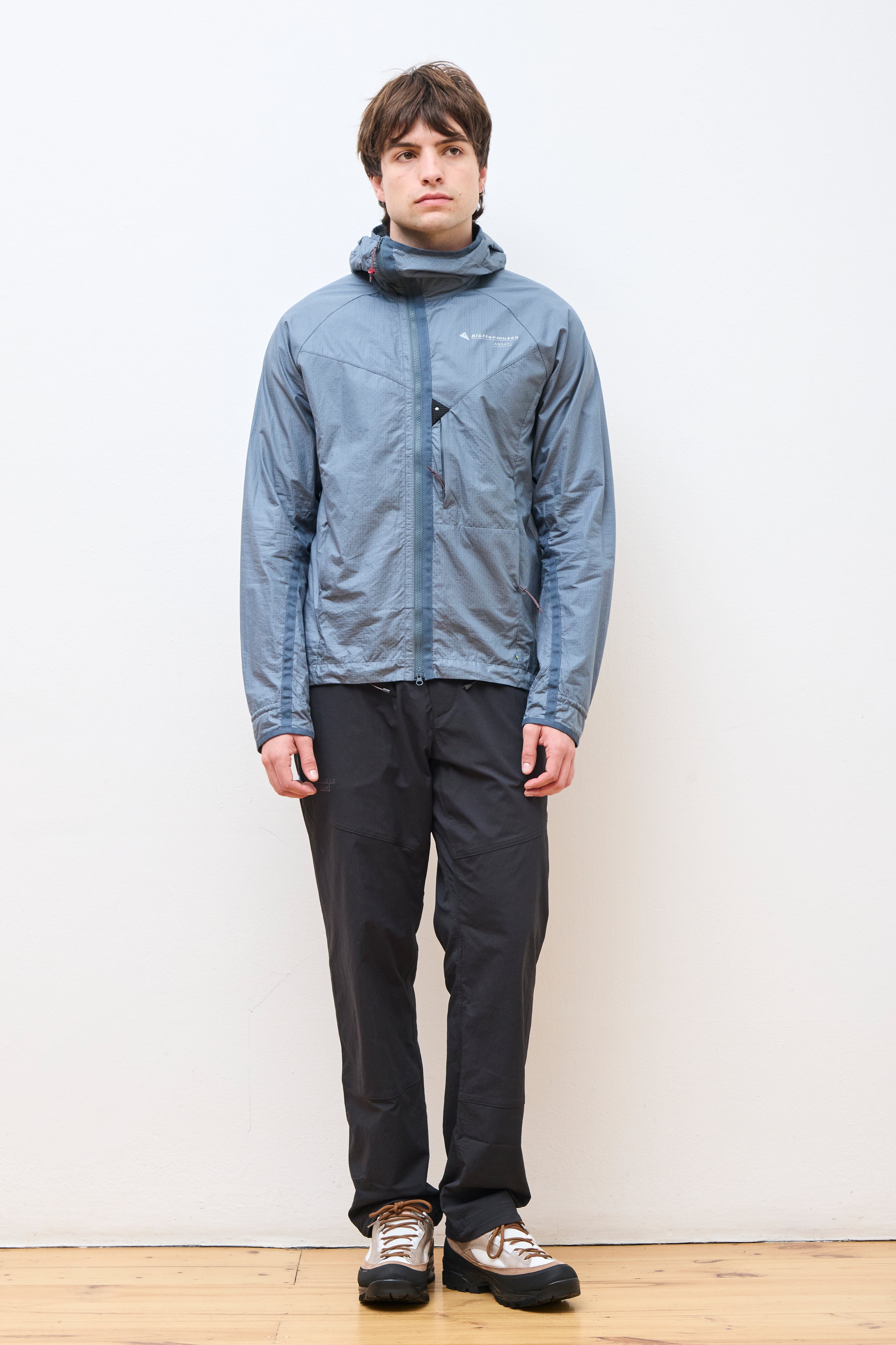 Ansur Hooded Wind Jacket M's Stone Blue