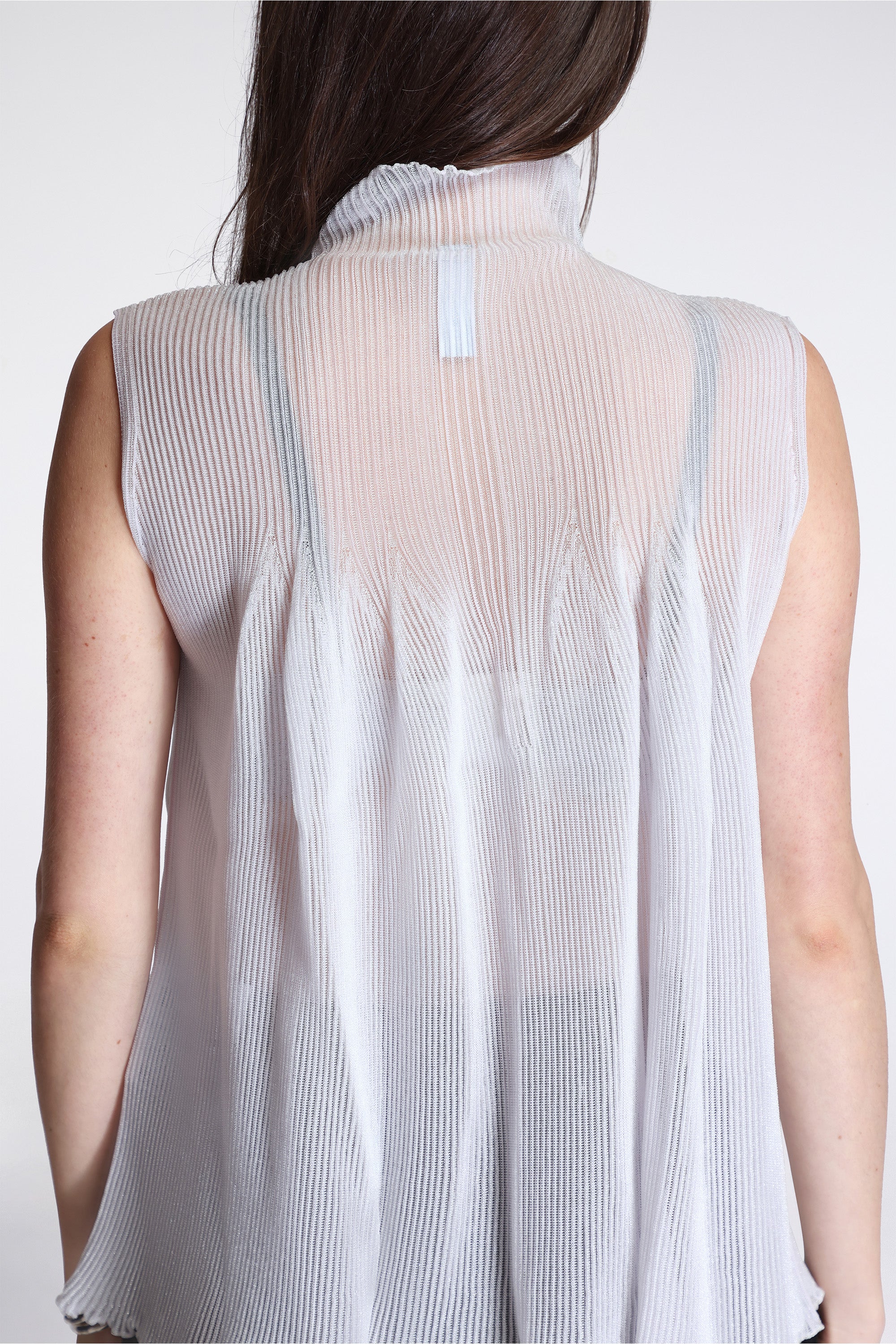 Hypha Lucent Glitter Sleeveless Bust Flare Top Lavender Fog Multi