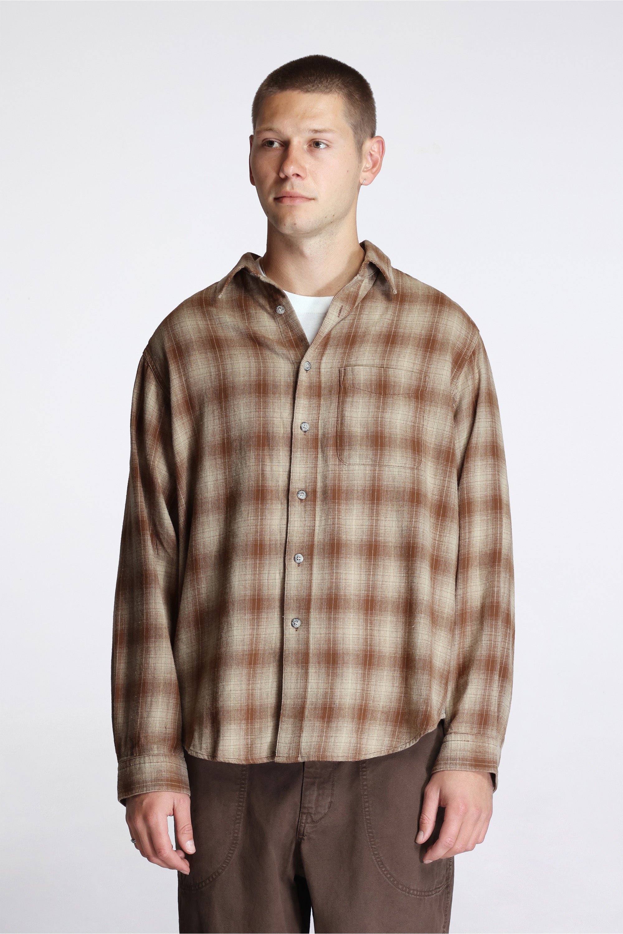 Piled Flannel Shirt Sand