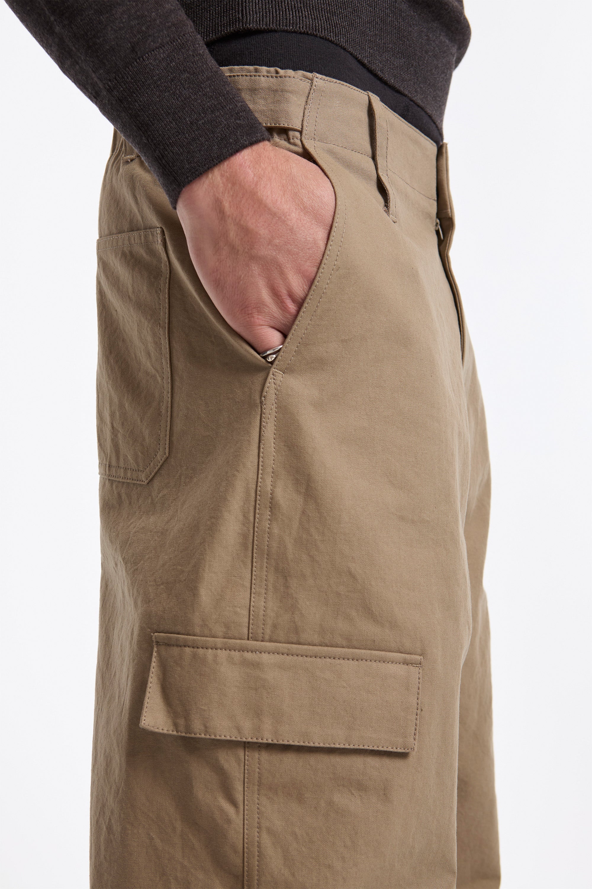 Men's Pocket Work Trousers Khaki