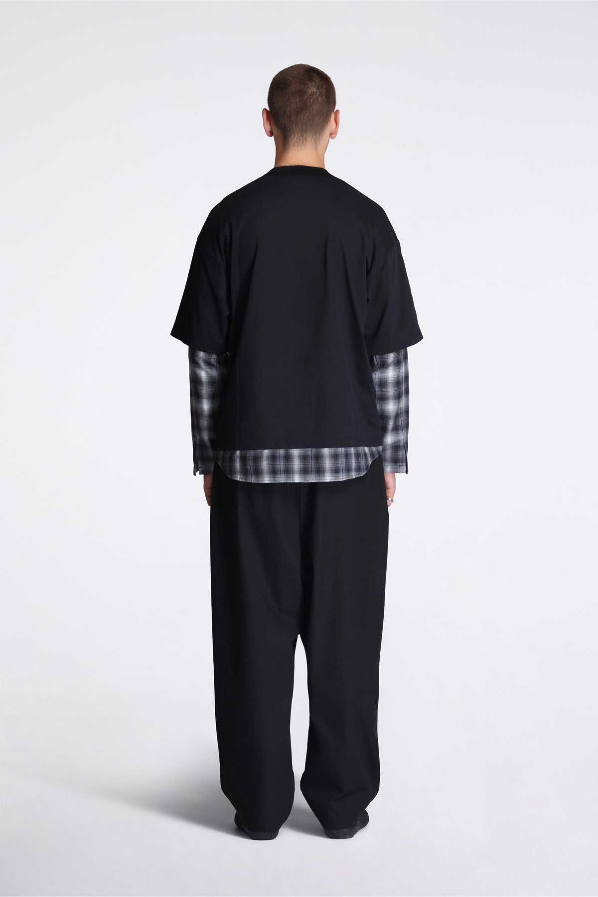 Layered T-Shirt Black/Check