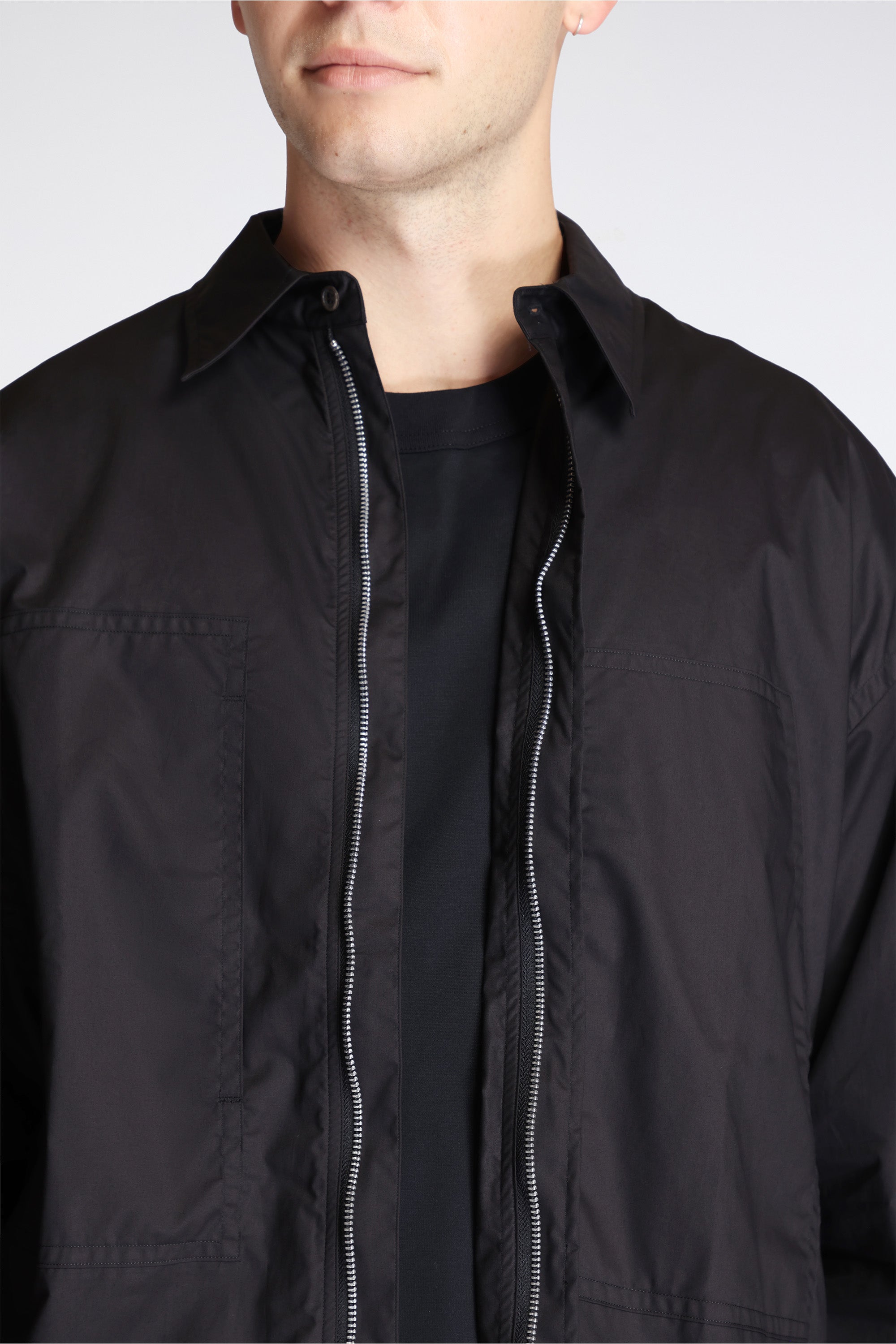 Technical Zip Shirt Black