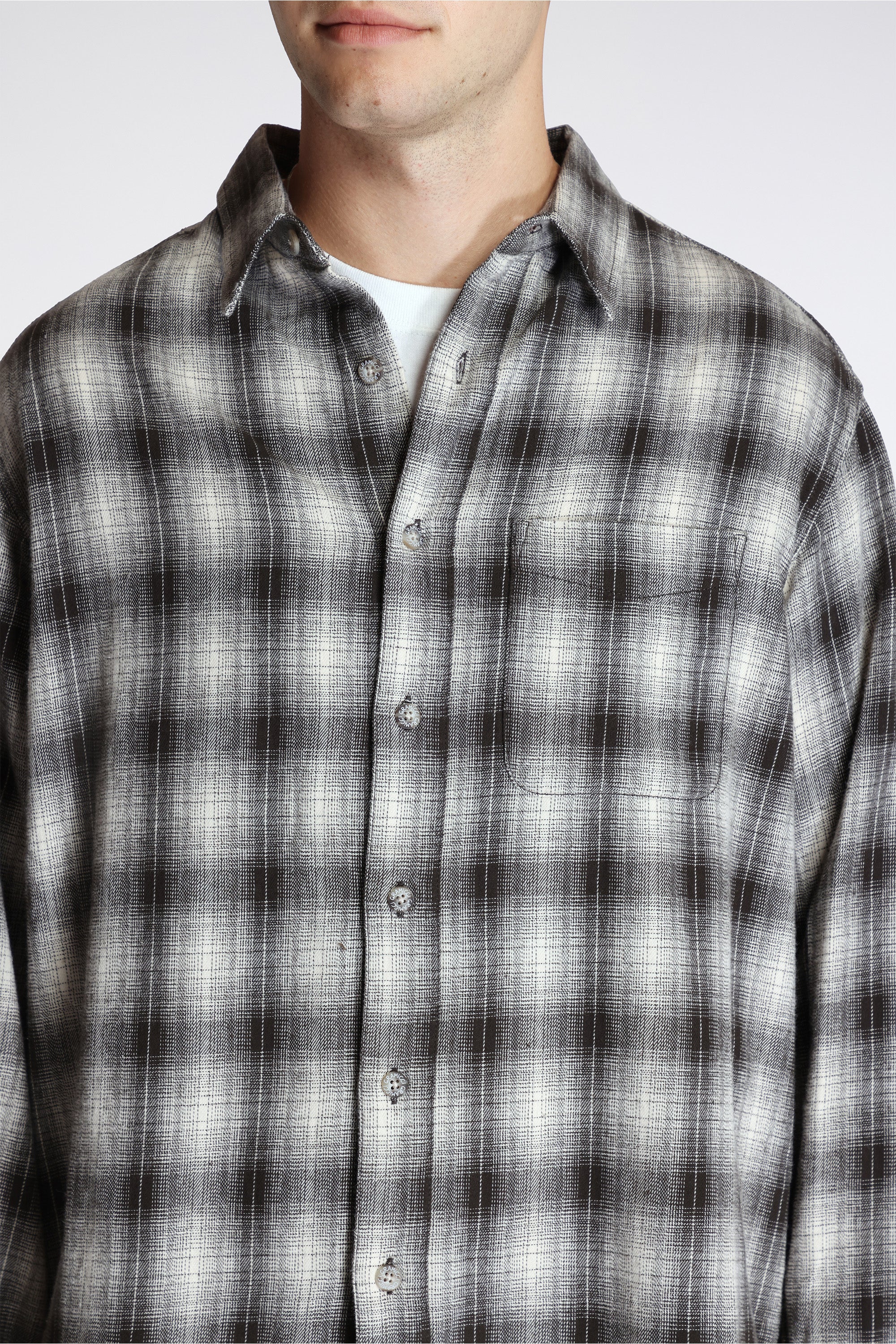 Piled Flannel Shirt Slate