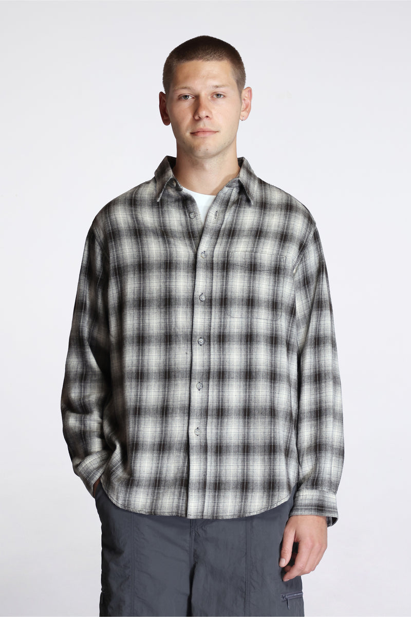 Piled Flannel Shirt Slate