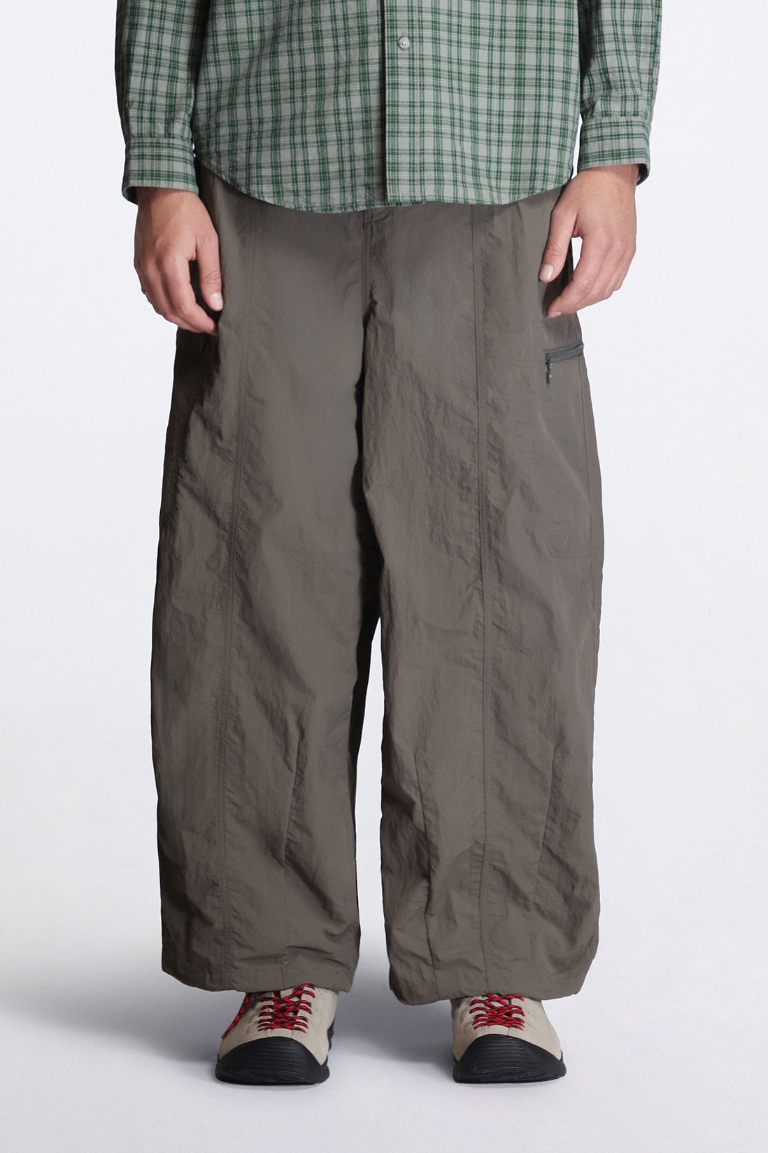 Nylon Loose Balloon Pant Burnt Olive