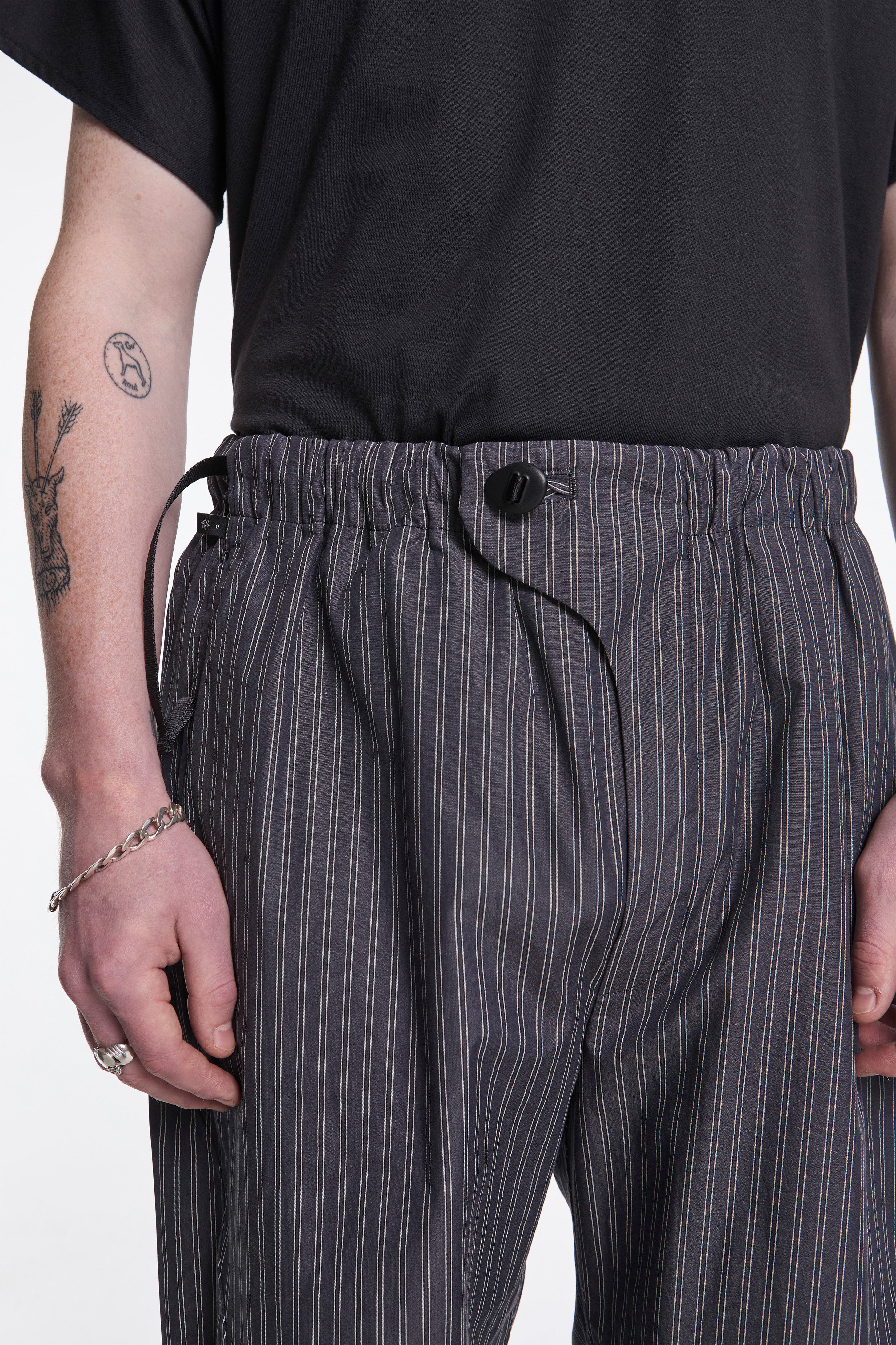 Goldwin 0 Retroreflective Striped Pants Deep Charcoal | HAVN