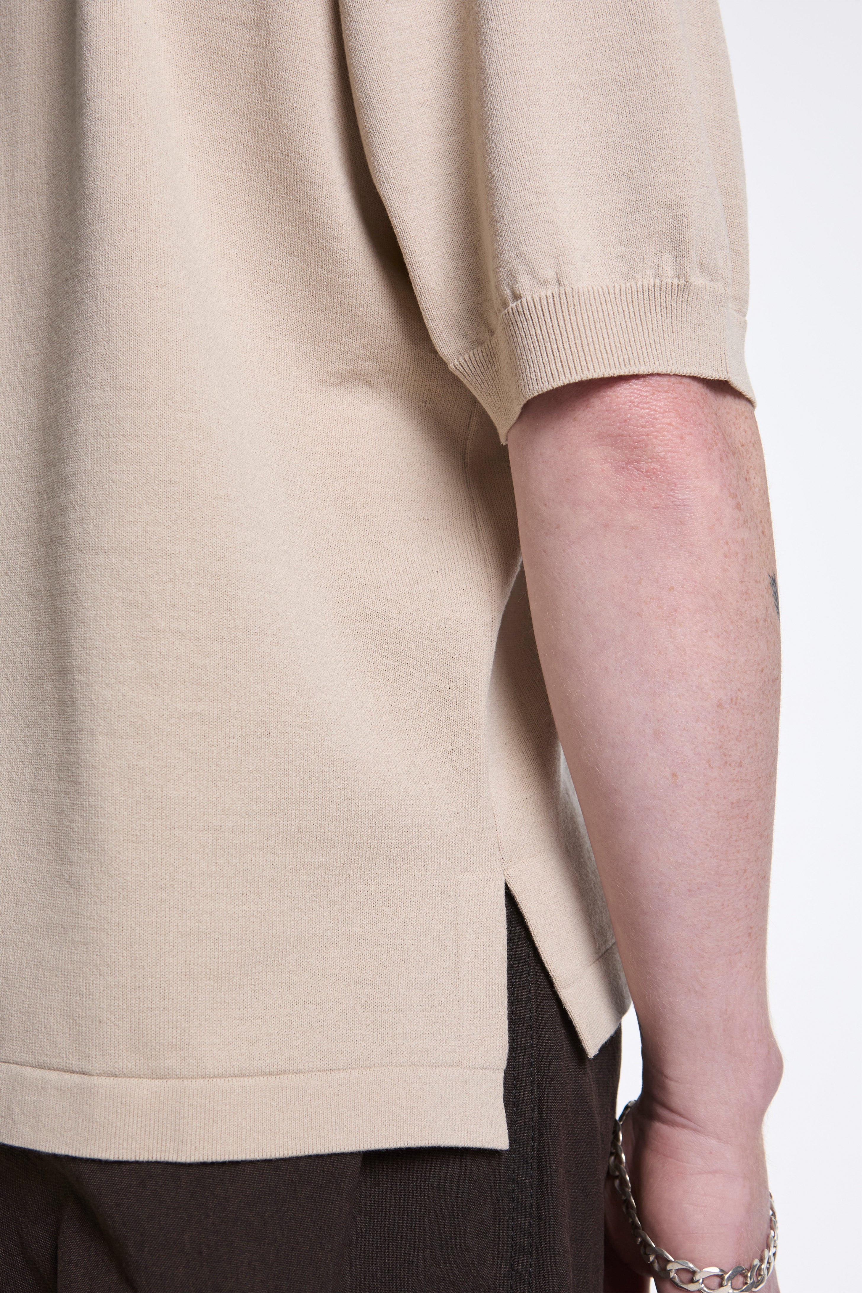 Cotton Wool Polo Beige