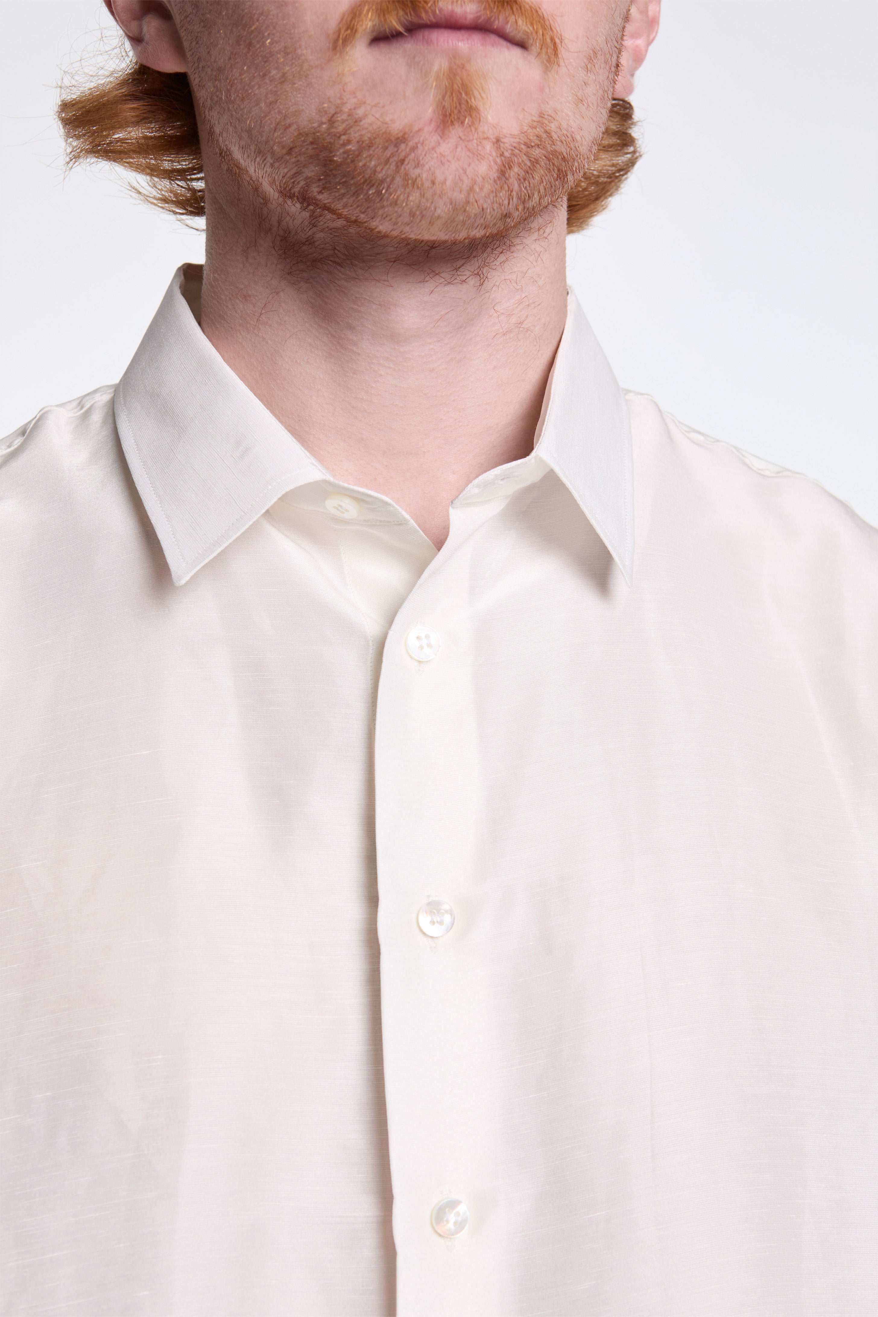 Field Silk Linen Shirt Ivory