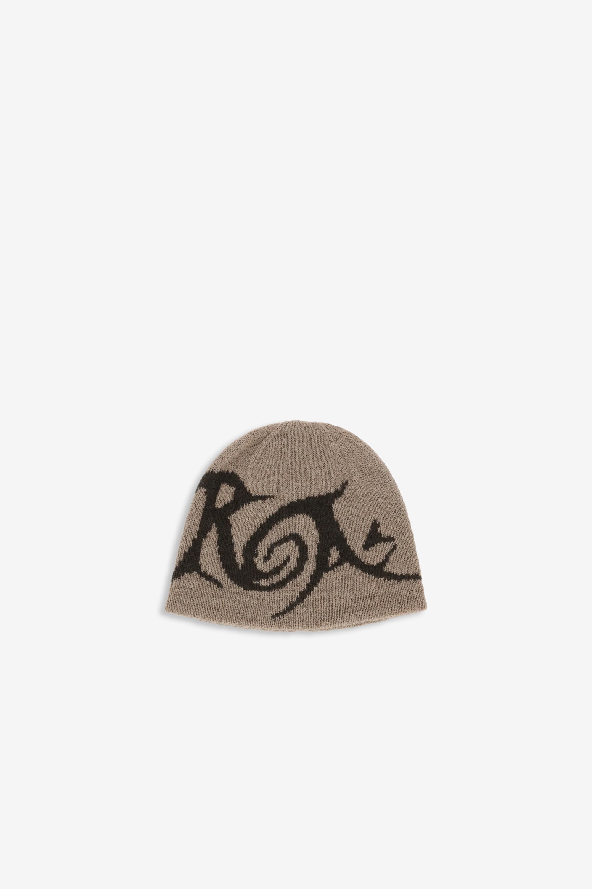 Graphic Beanie Taupe Brown