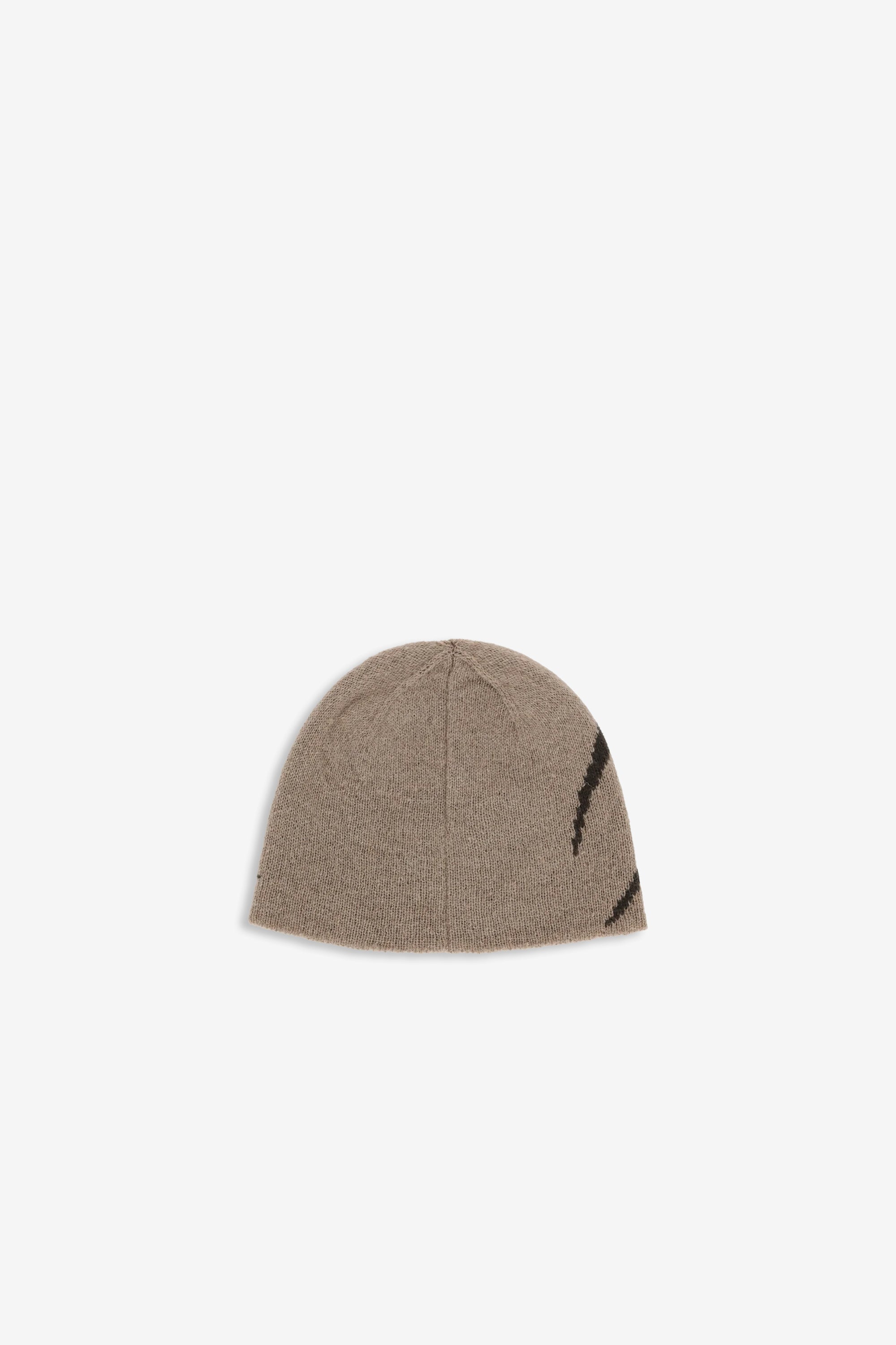 Graphic Beanie Taupe Brown