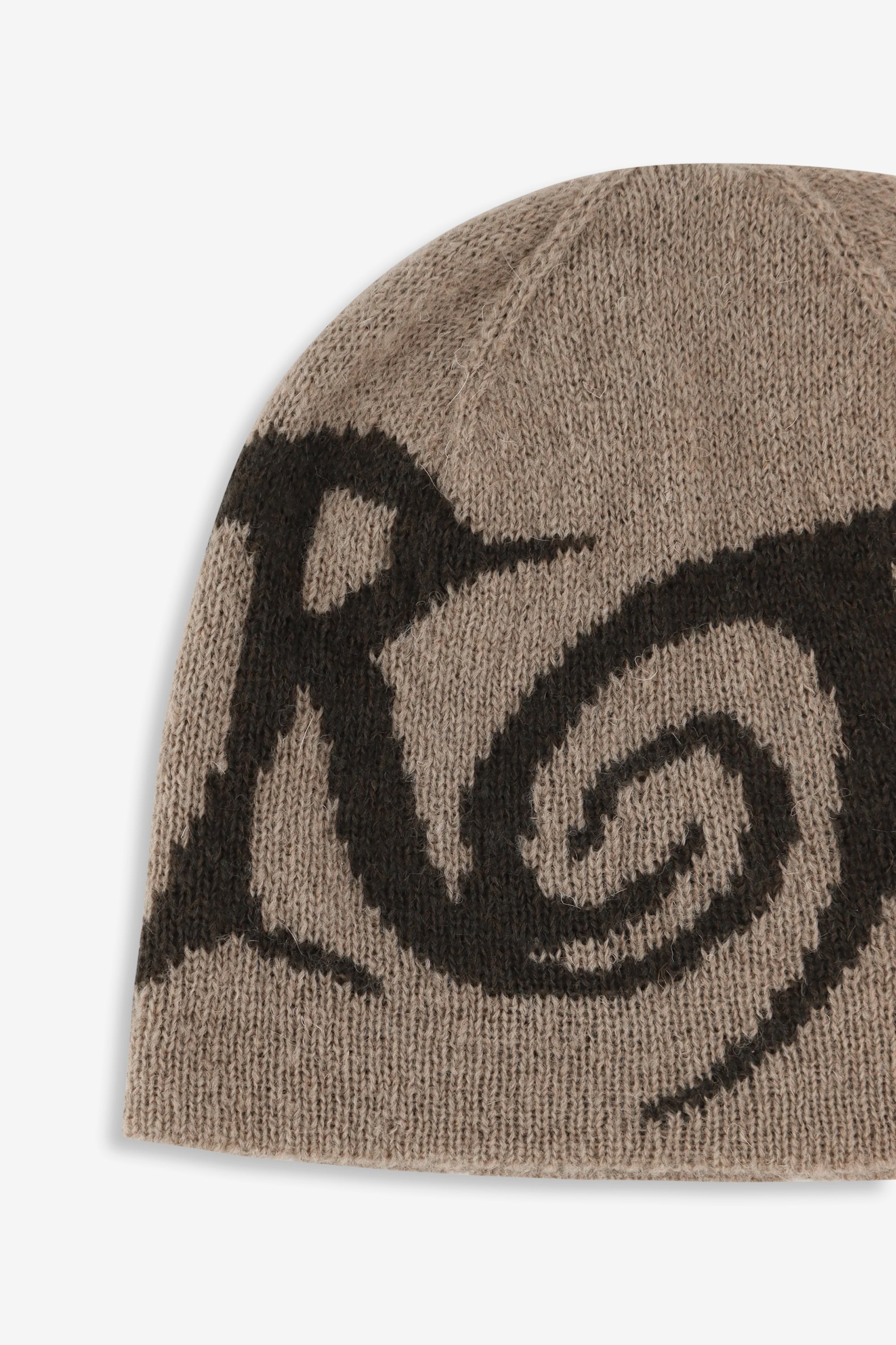 Graphic Beanie Taupe Brown