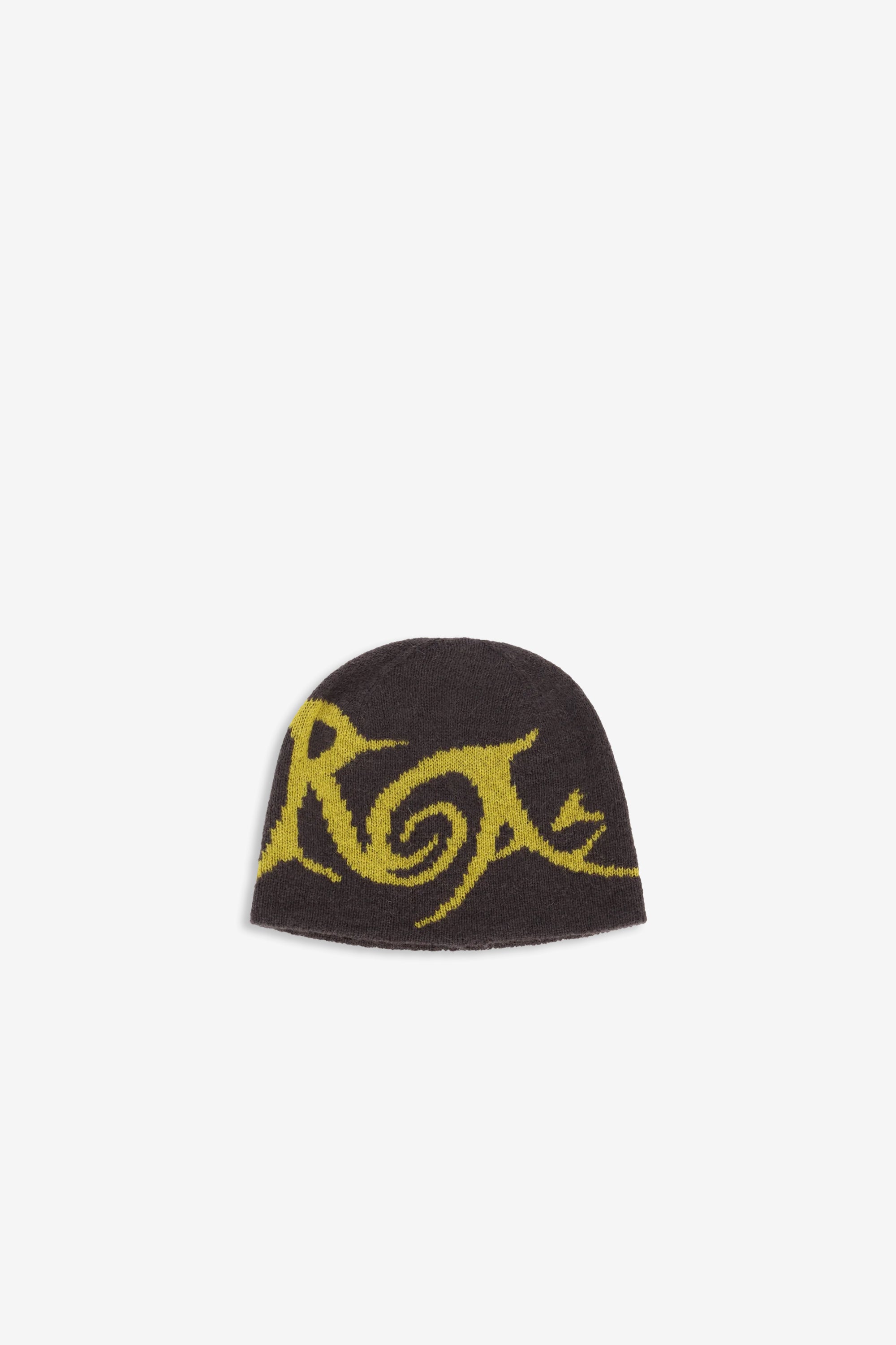 Graphic Beanie Brown Yellow