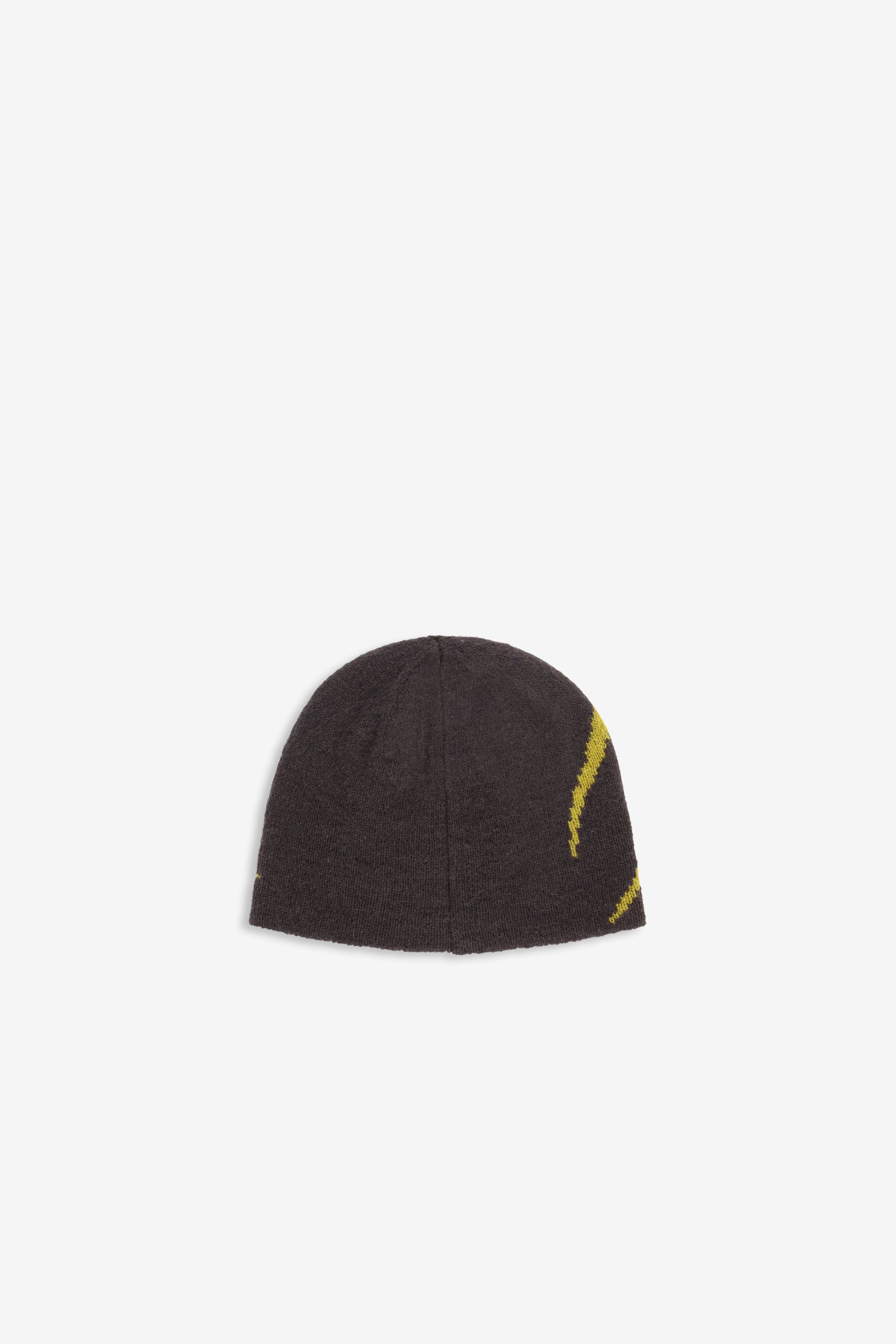 Graphic Beanie Brown Yellow