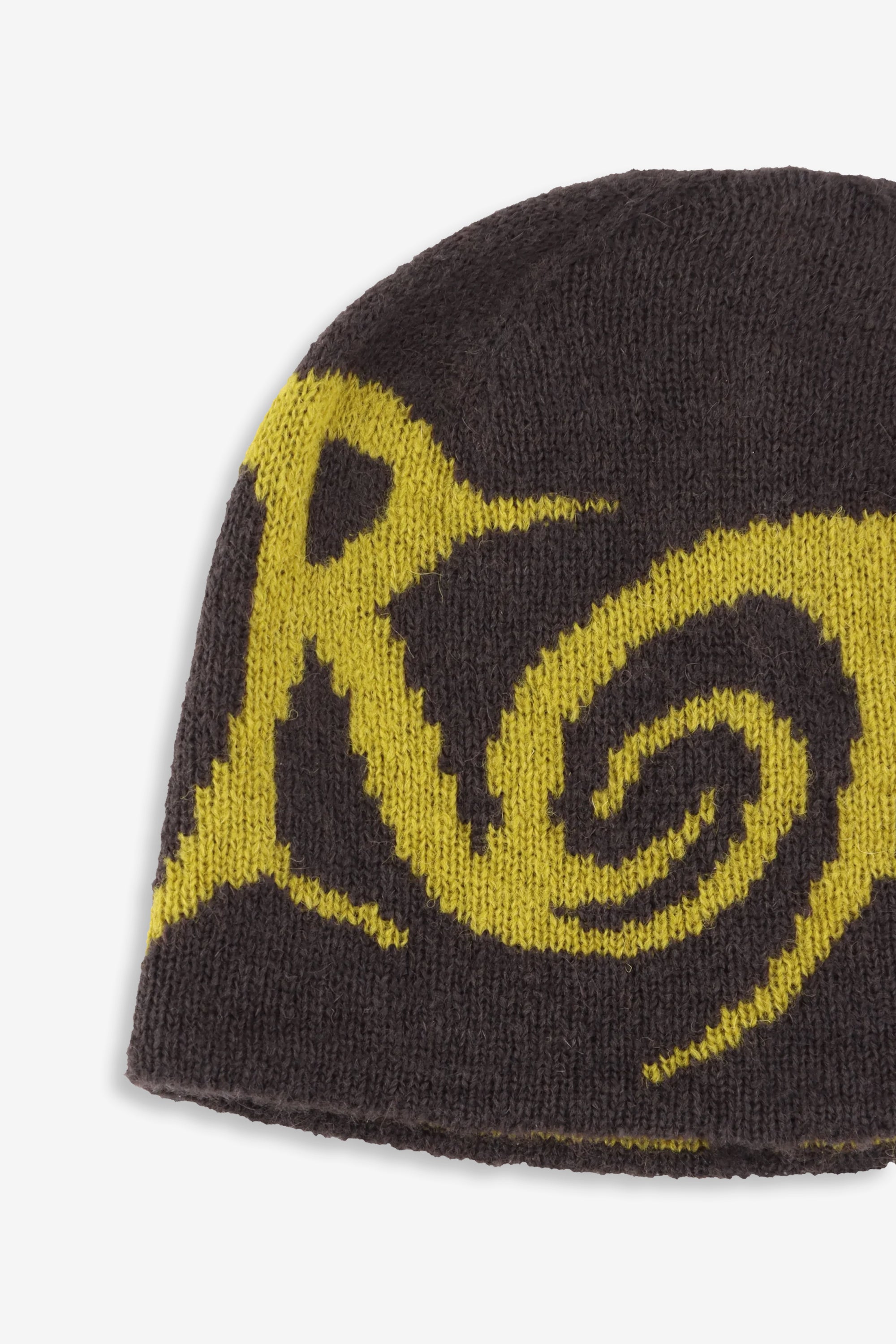 Graphic Beanie Brown Yellow