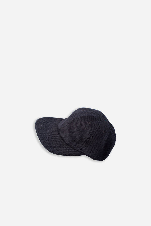 Recycled 6 Panel Knit Cap Black
