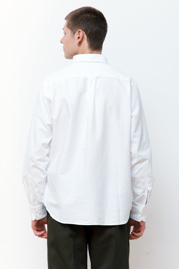 Algot Oxford Monogram Shirt White